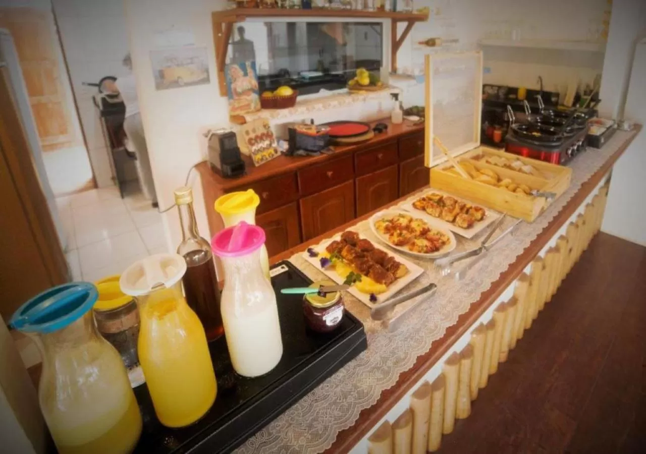 Buffet breakfast in Aki Pousada