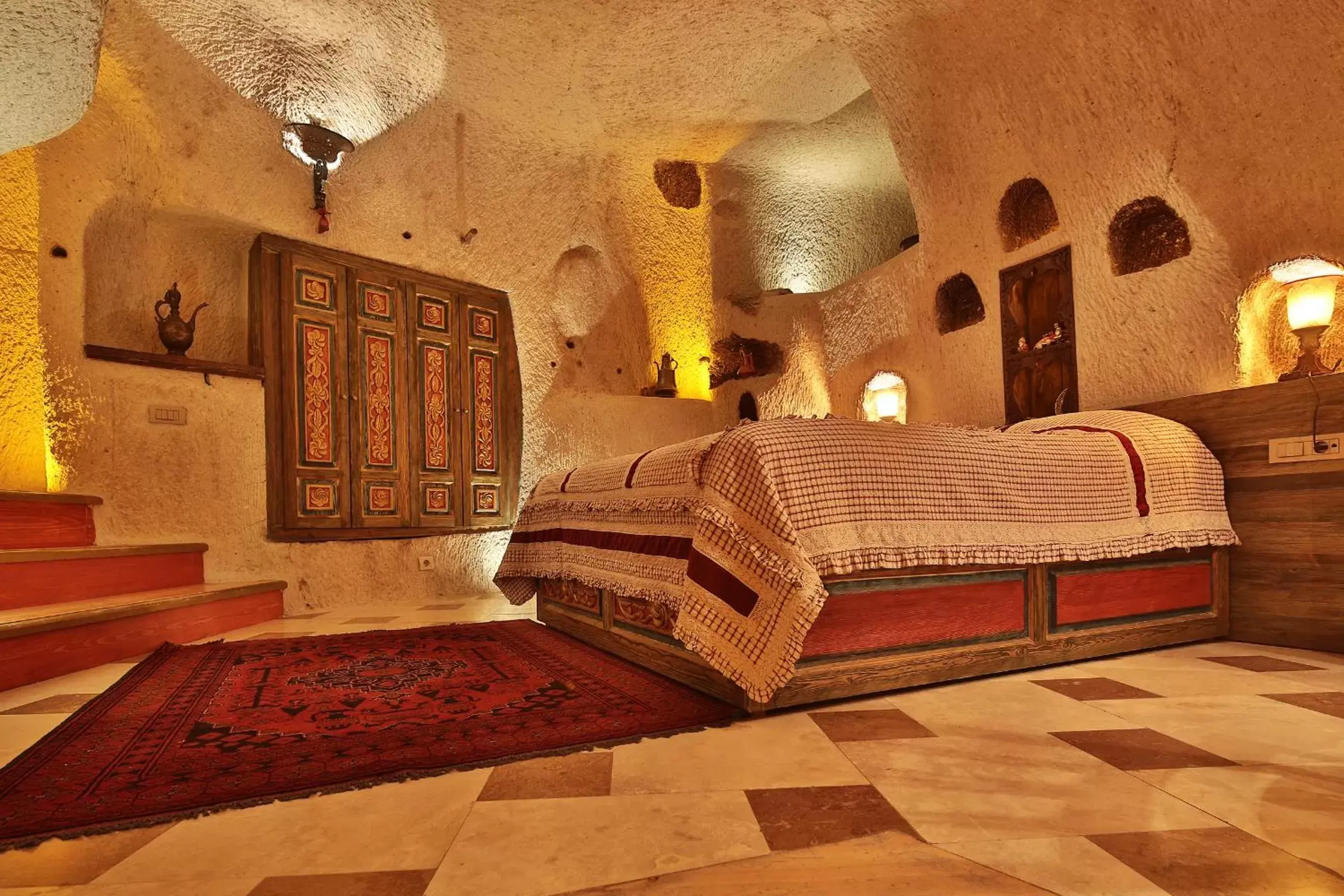 Bedroom, Bed in Cappadocia Cave Suites