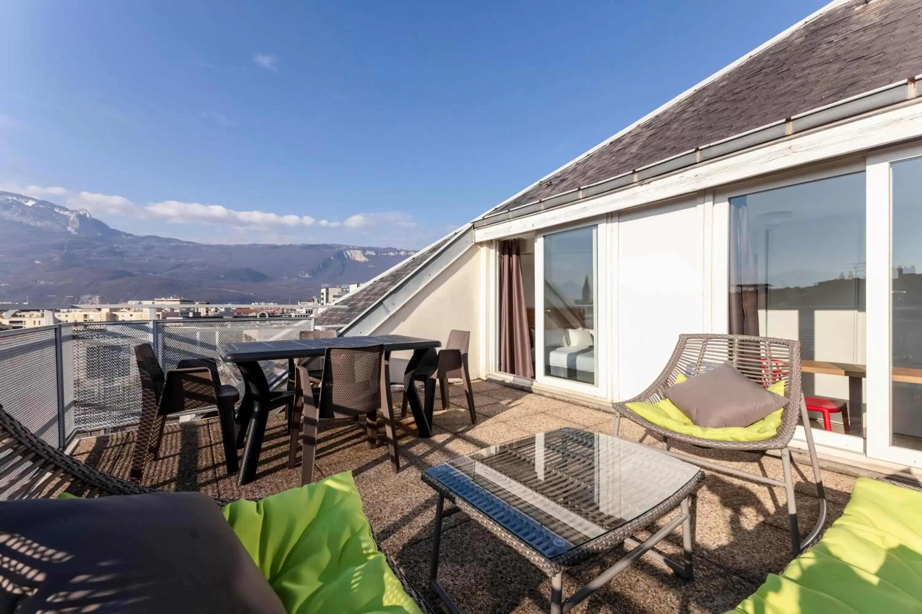 Patio, Balcony/Terrace in Residhotel Le Central'Gare