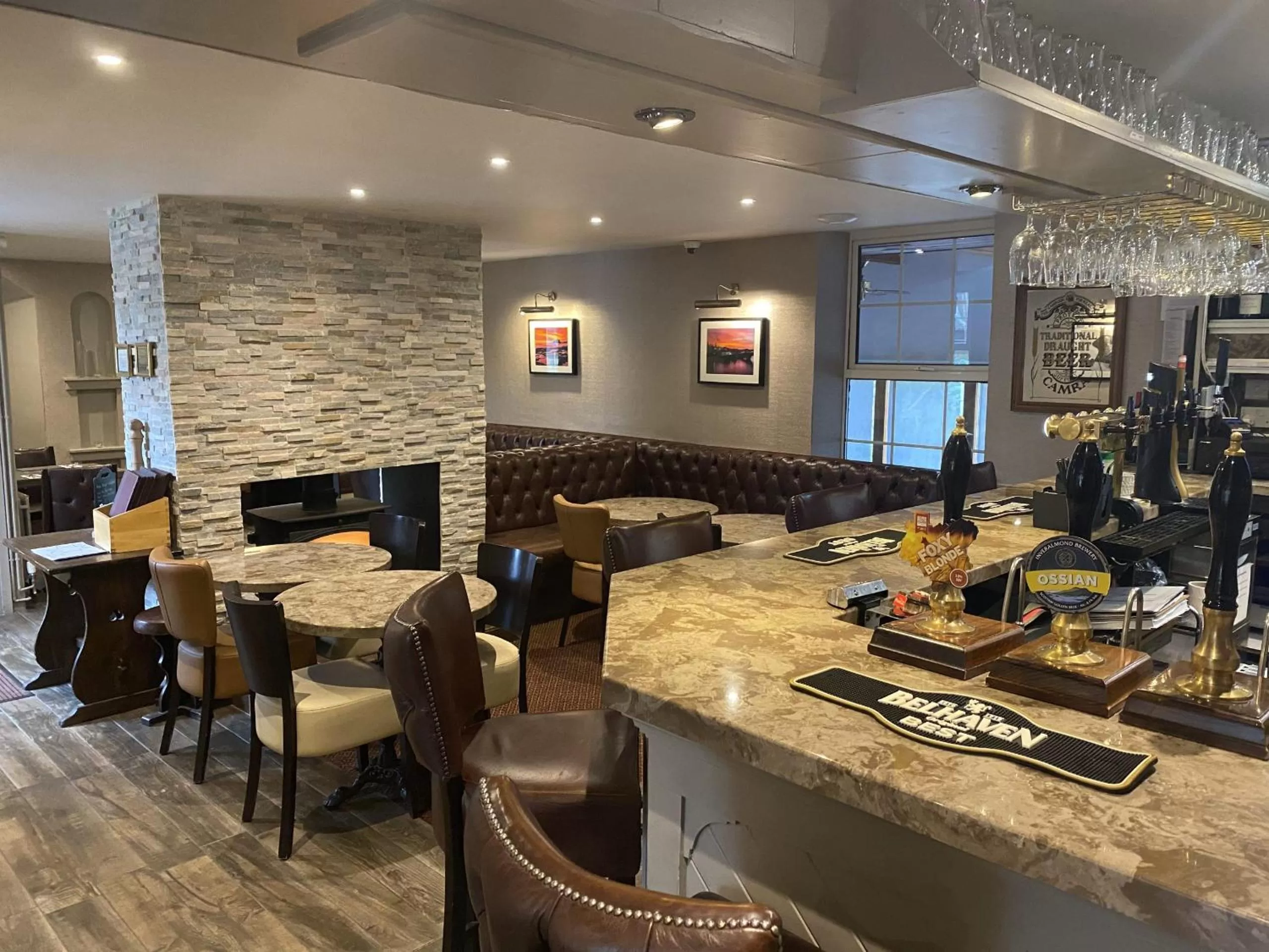 Lounge or bar in The Blue Bell Crookham