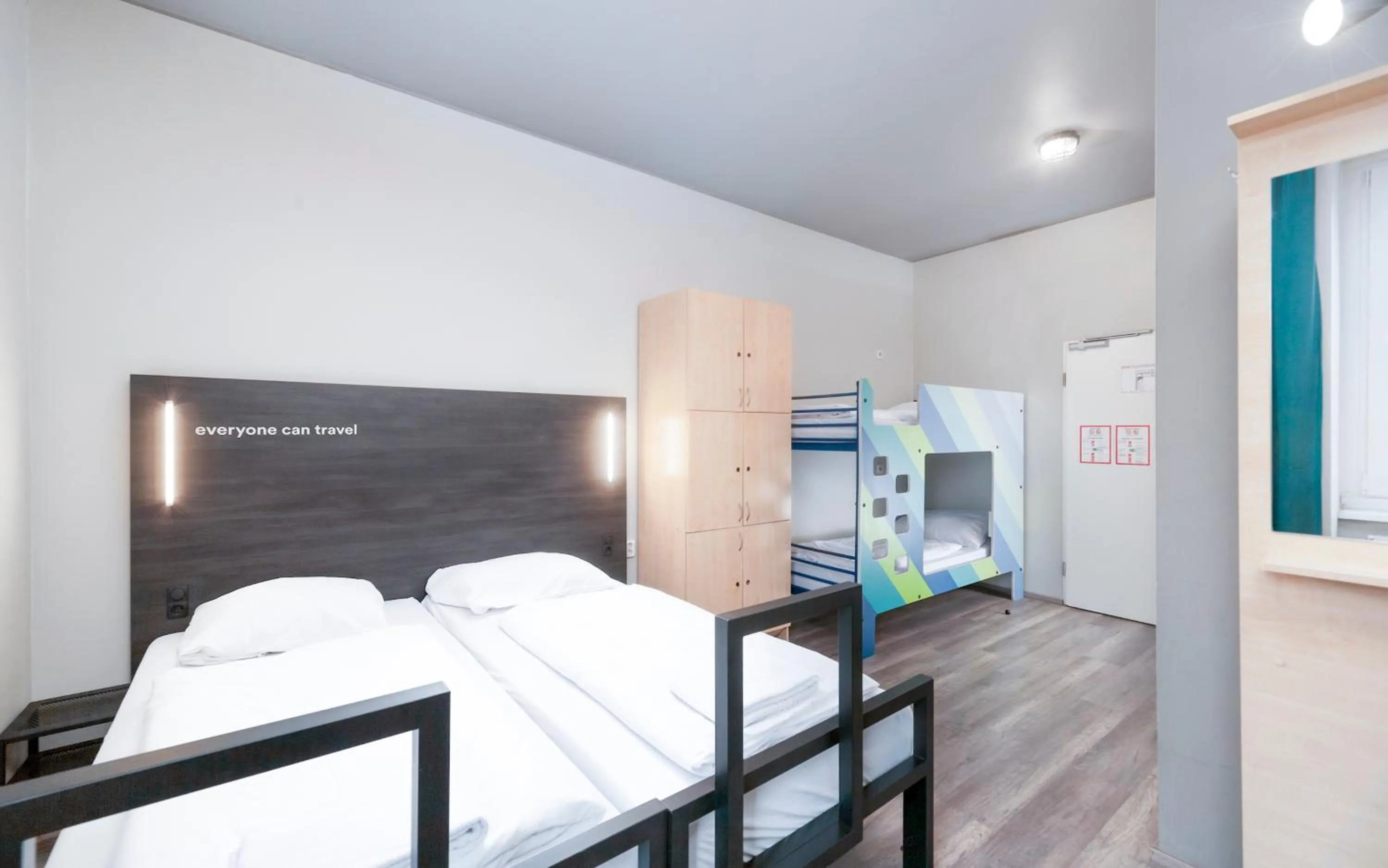 Photo of the whole room, Bed in a&o Wien Stadthalle