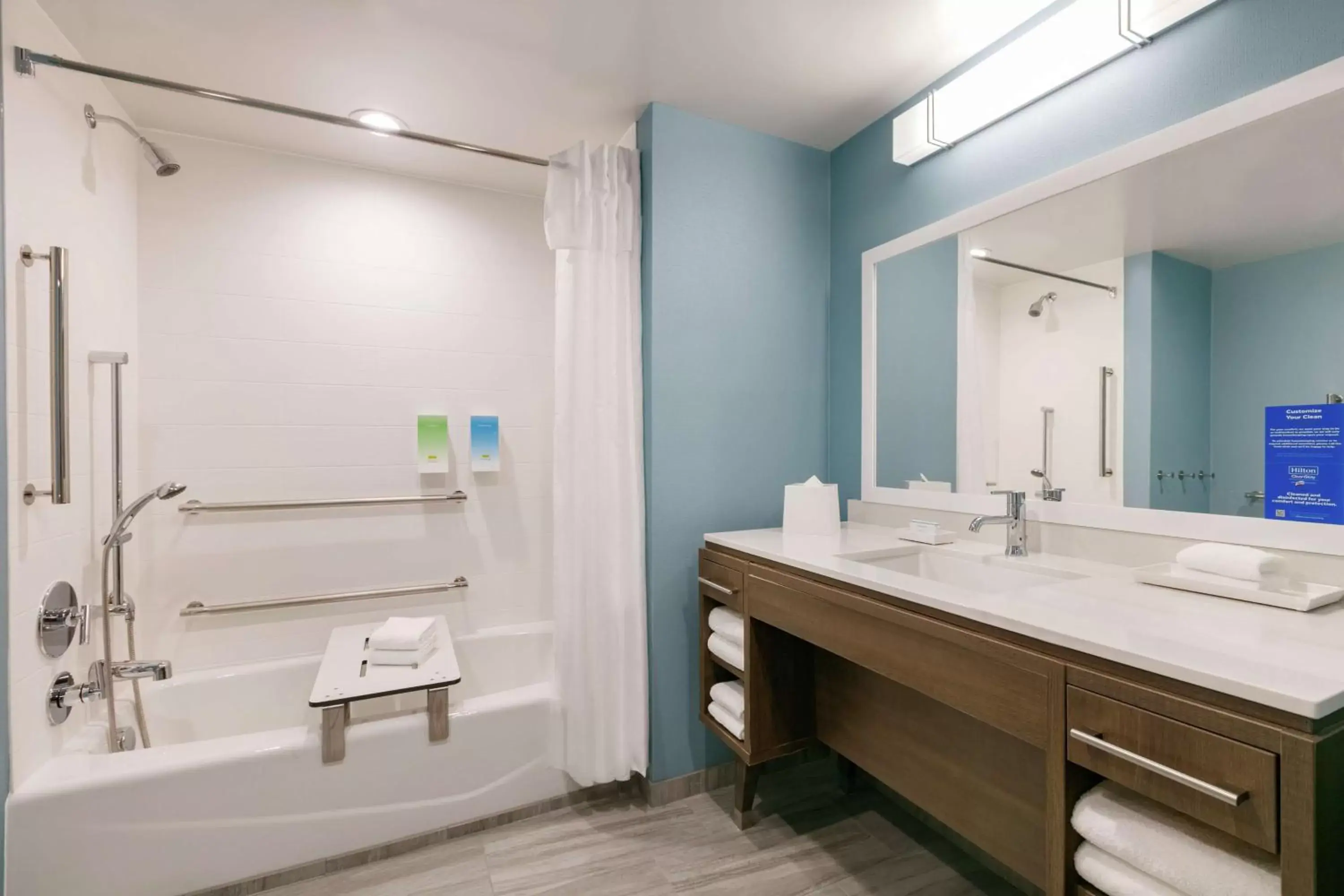 Bathroom in Home2 Suites By Hilton Norfolk Airport