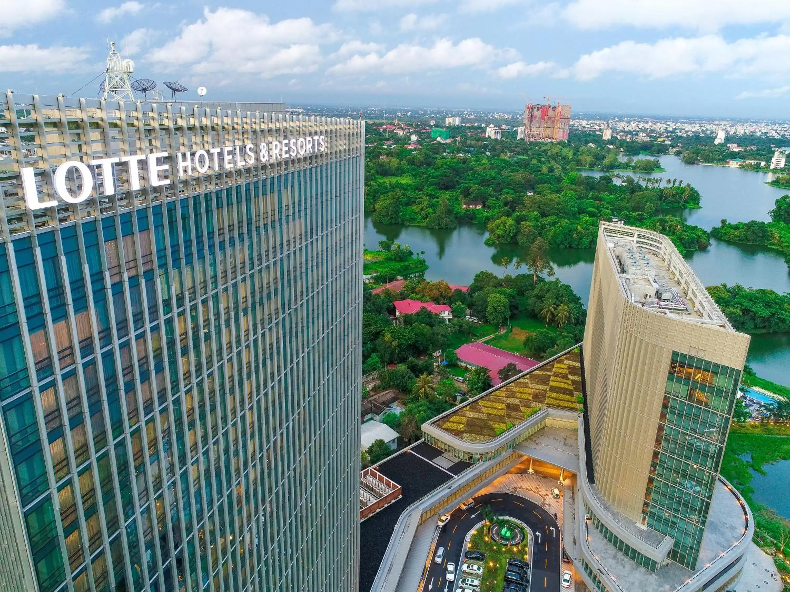 Property building, Bird's-eye View in LOTTE Hotel Yangon