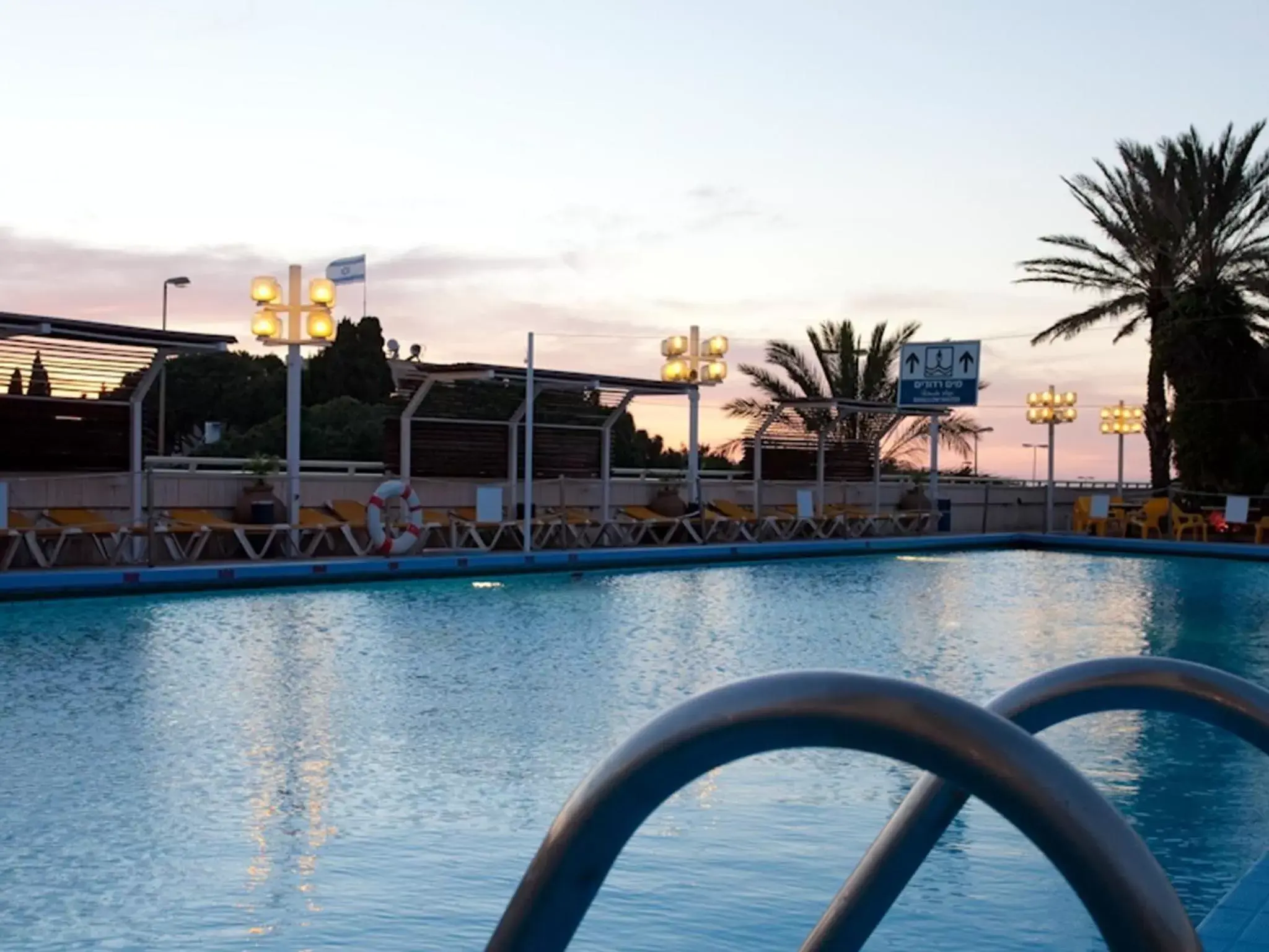 Swimming pool, Sunrise/Sunset in Dan Panorama Haifa Hotel