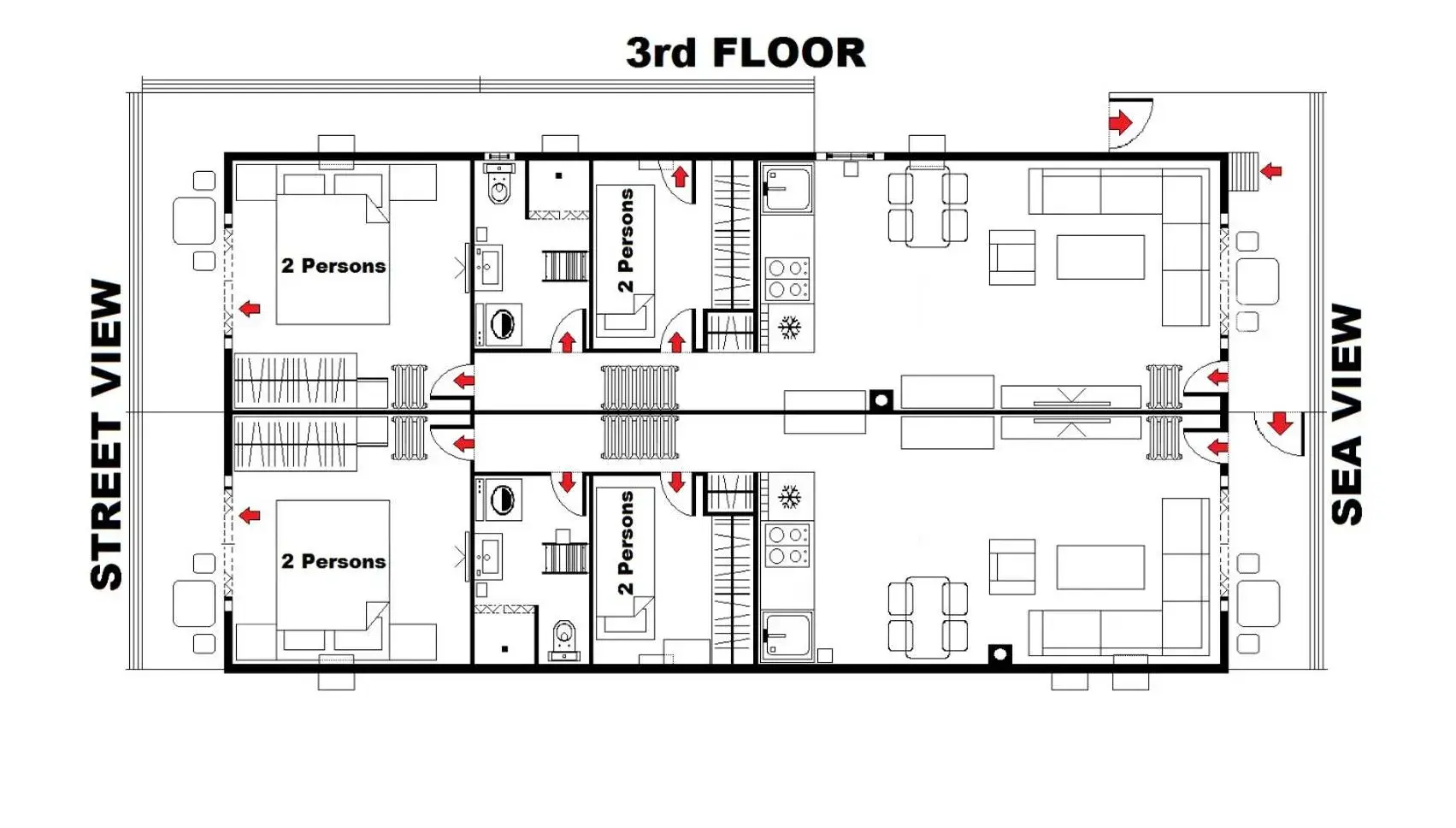 Bird's eye view, Floor Plan in D&D Apartments