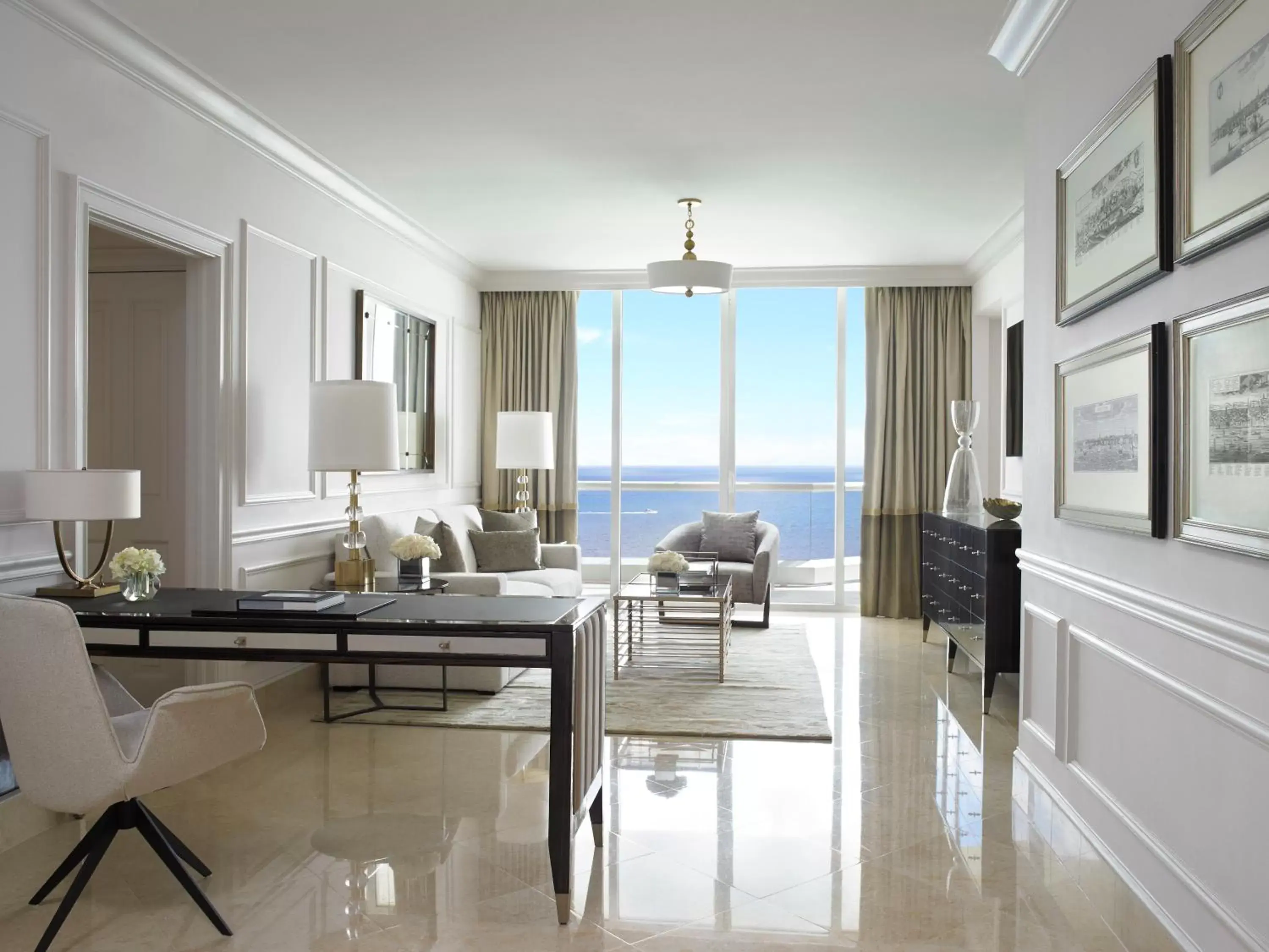 Living room, Seating Area in Acqualina Resort and Residences