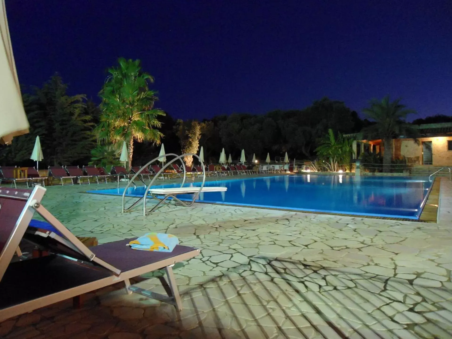 Night, Swimming Pool in Hotel Masseria Le Pajare