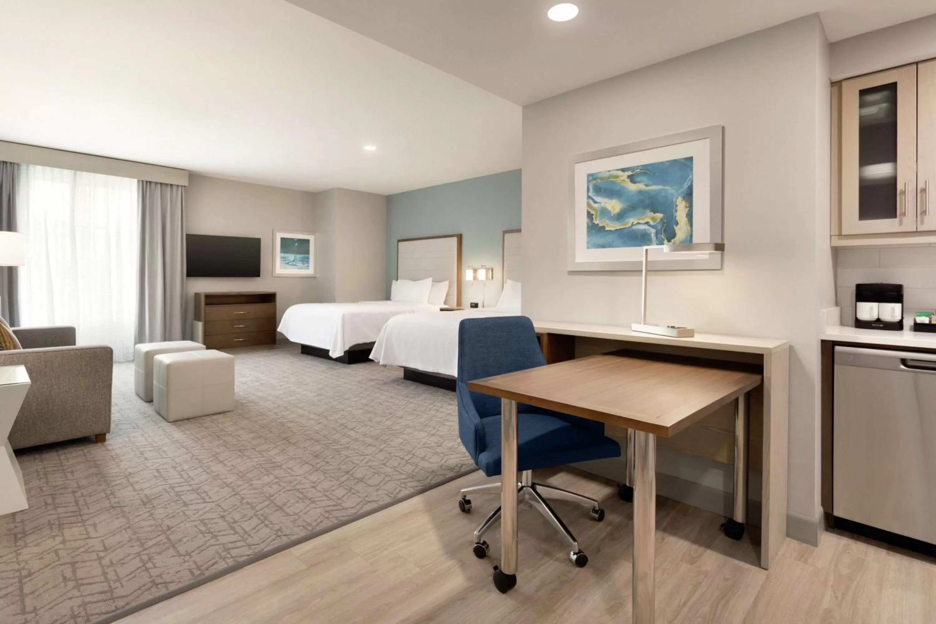 Bedroom, Bed in Homewood Suites By Hilton Mcdonough