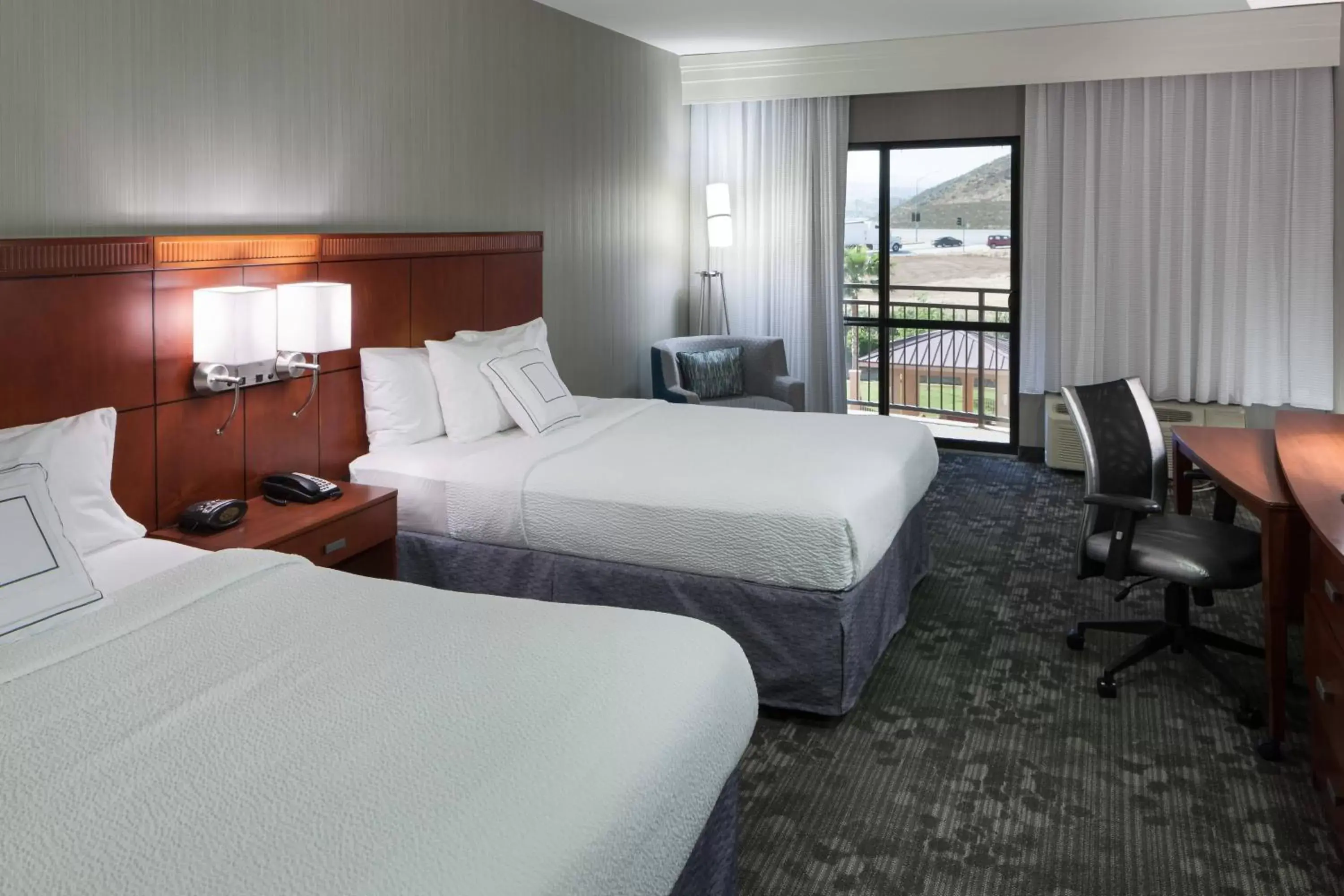Queen Room with Two Queen Beds and Transfer Shower - Mobility and Hearing Accessible in Courtyard by Marriott Santa Clarita Valencia Queen Room with Two Queen Beds and Transfer Shower - Mobility and Hearing Accessible in Courtyard by Marriott Santa Clarita Valencia