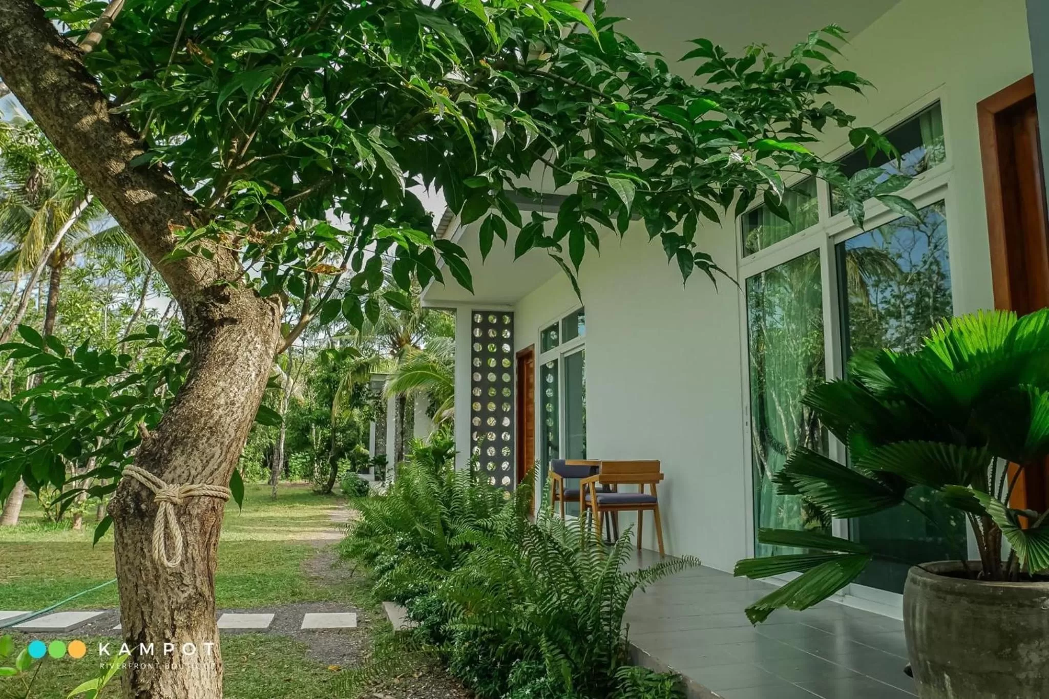 Patio in Kampot Riverfront Boutique