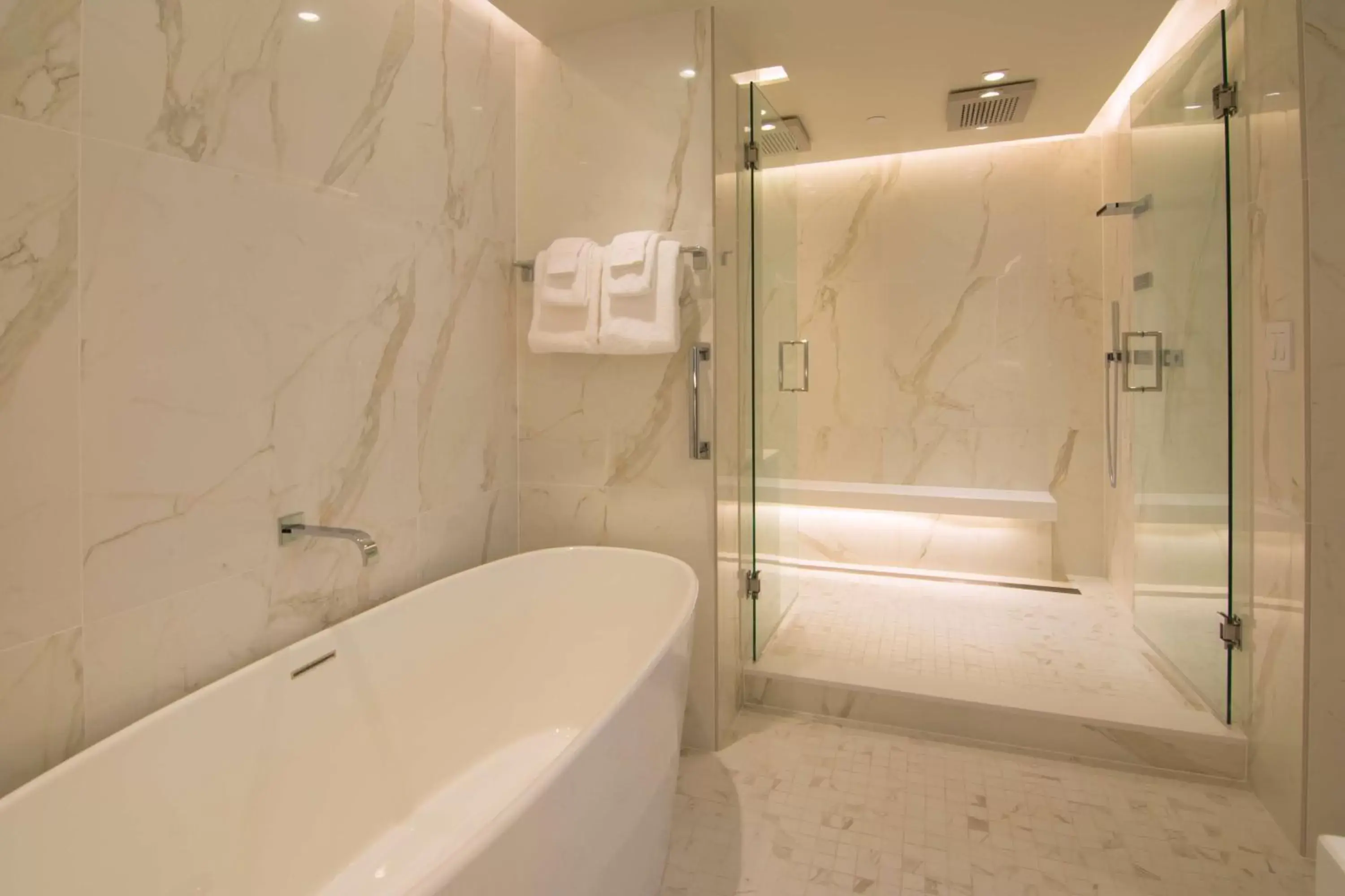 Shower, Bathroom in The Benson Portland, Curio Collection by Hilton