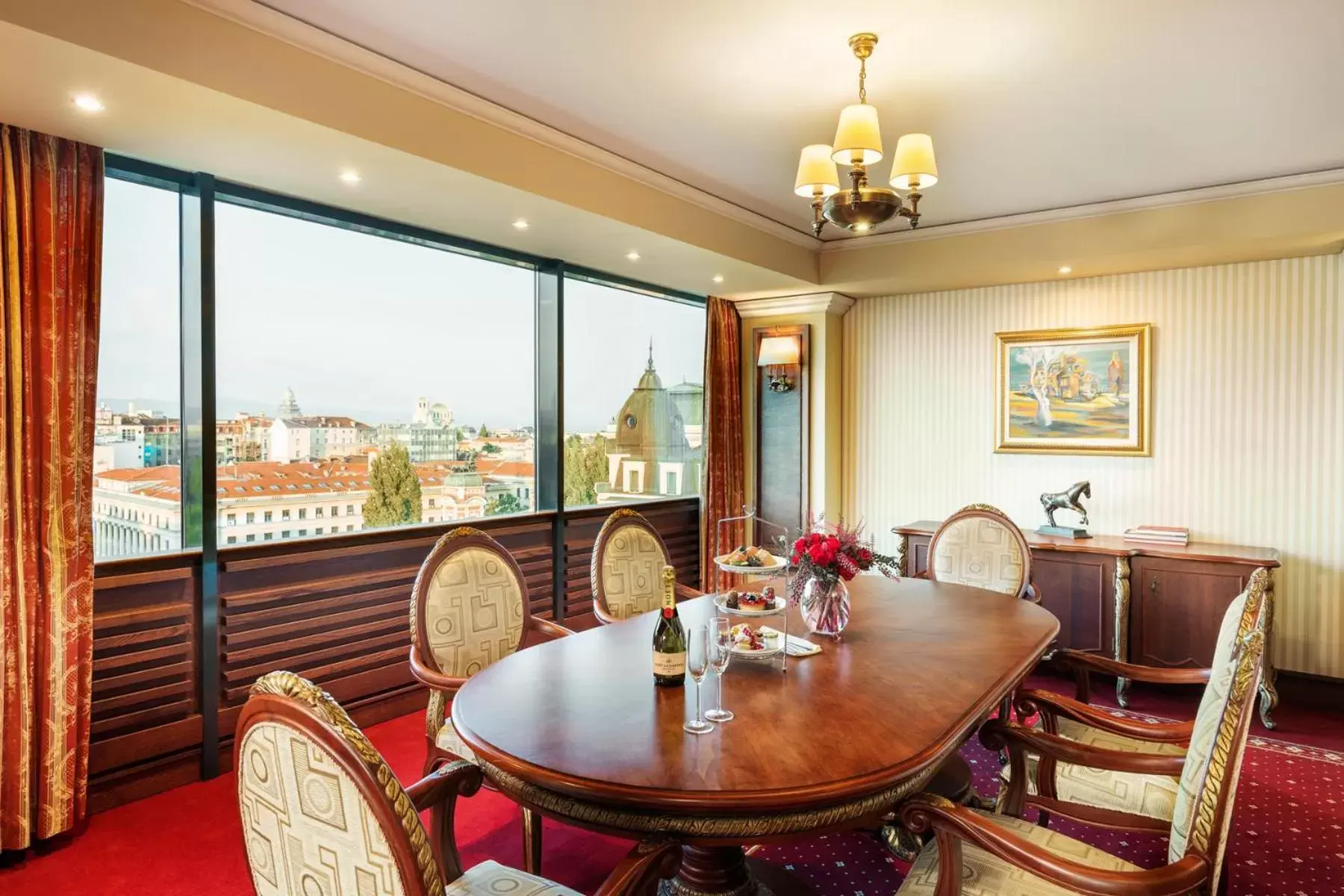 Dining Area in Grand Hotel Sofia - Top Location, The Most Spacious Rooms in the City, Secured Paid Underground Parking