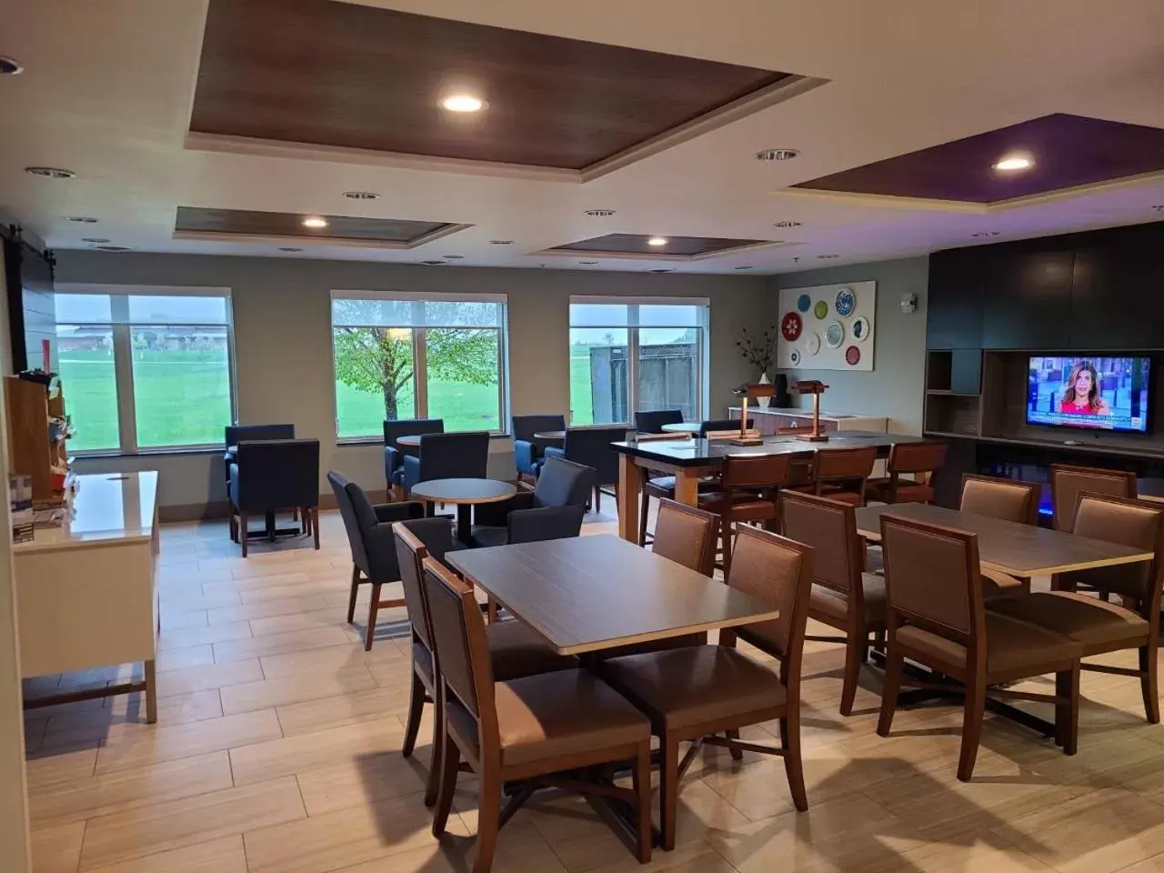 Communal lounge/ TV room, Restaurant/Places to Eat in Holiday Inn Express Hotel & Suites Sheldon, an IHG Hotel