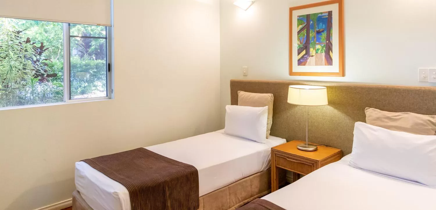 Bedroom, Bed in Beaches Holiday Apartments - Official Onsite Reception & Check In