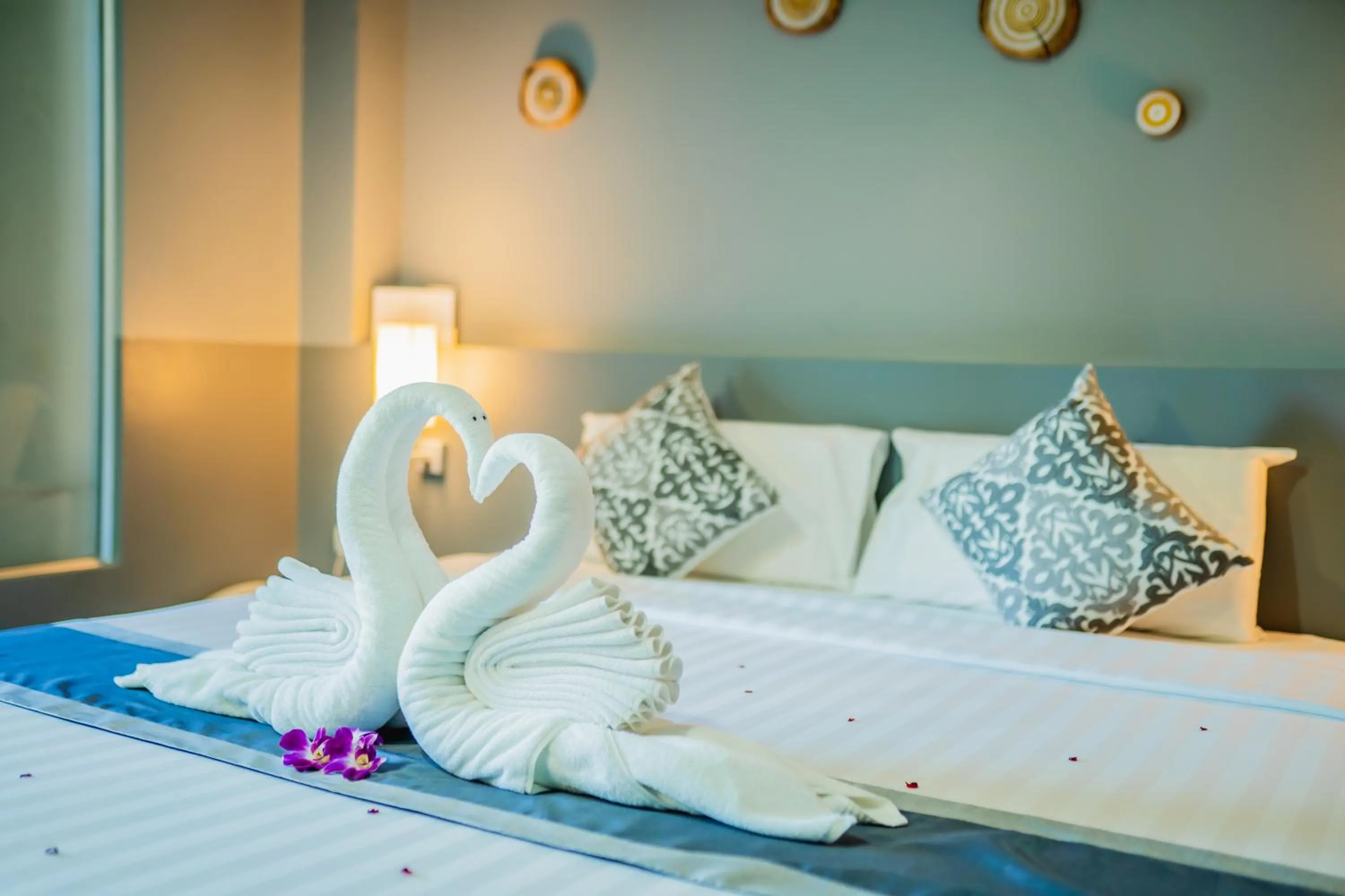 Decorative detail, Bed in The Rubber Hotel Phuket