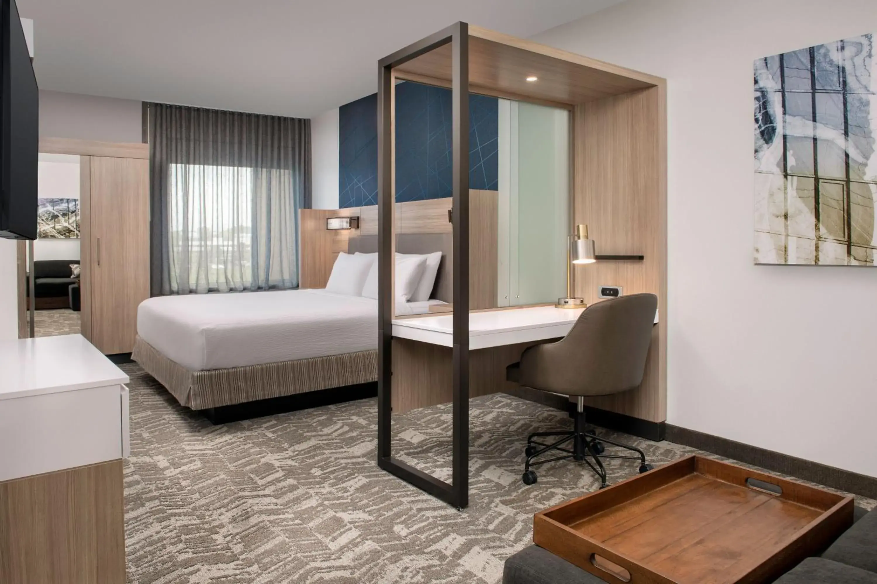 Photo of the whole room, Bed in SpringHill Suites by Marriott Cincinnati Mason