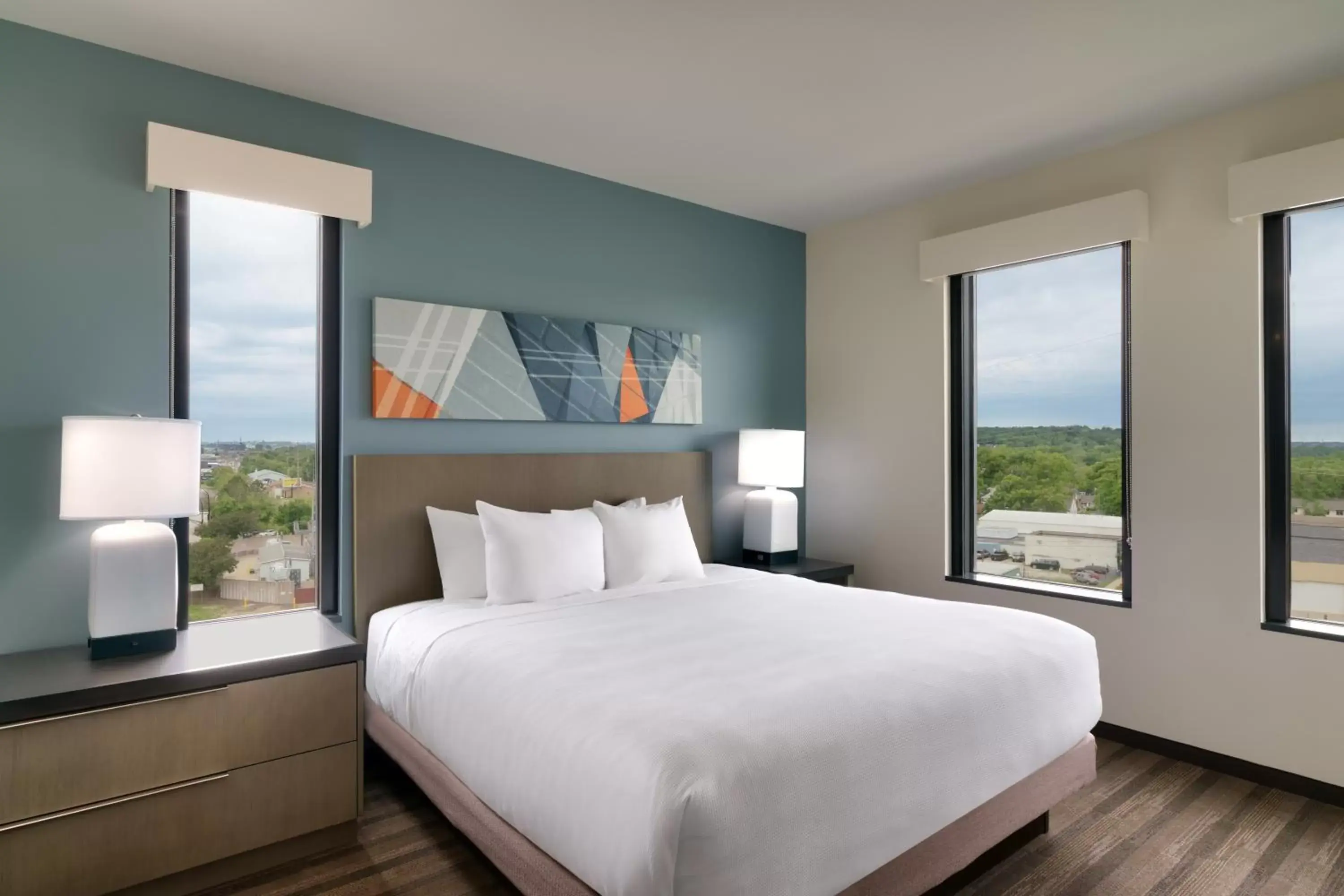 Bed in Hyatt House Rochester Mayo Clinic Area Bed in Hyatt House Rochester Mayo Clinic Area