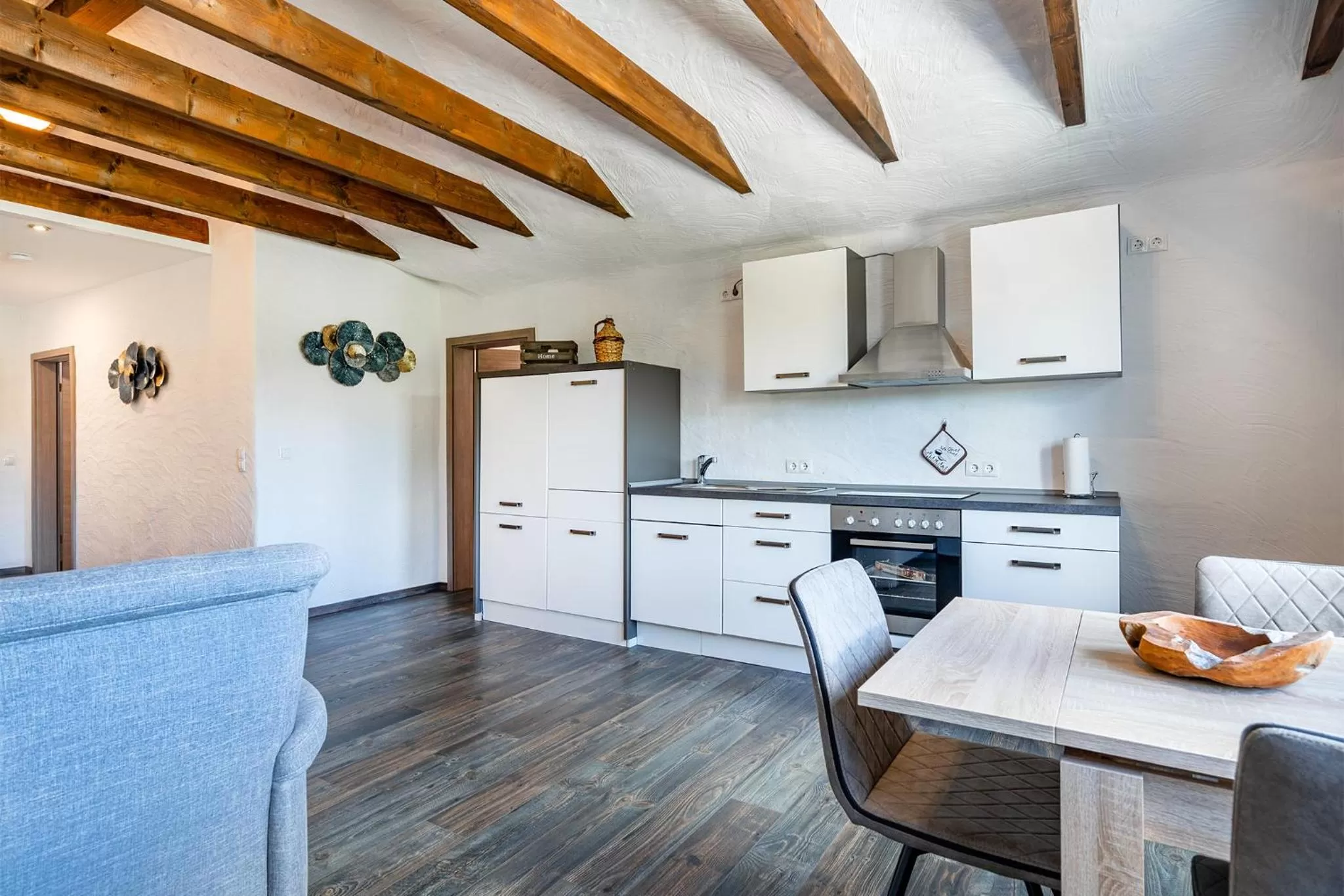 Kitchen or kitchenette in Villa Moorstern am Badesee Tannenhausen