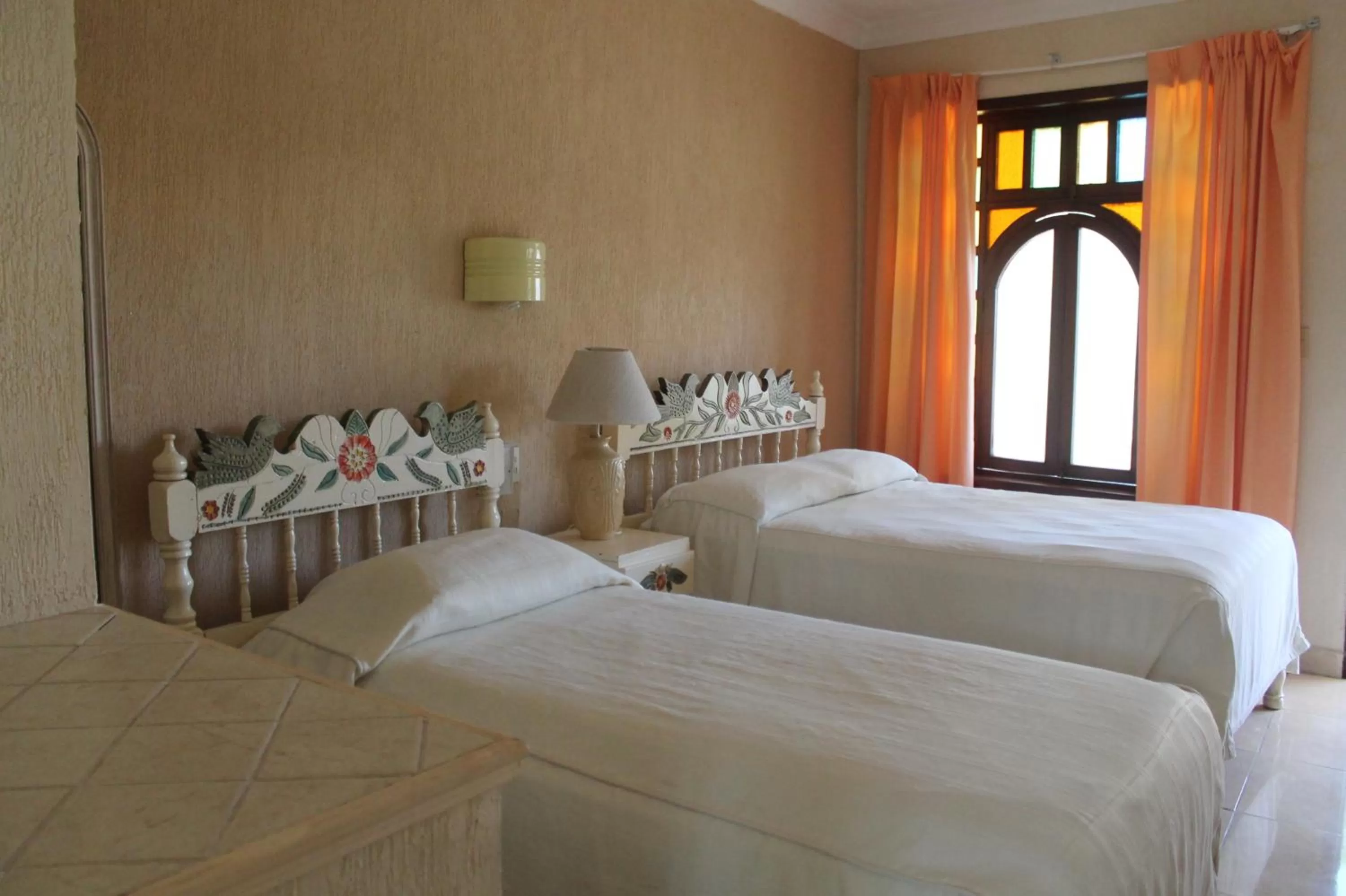 Bed in Hotel Cabanas Maria Del Mar