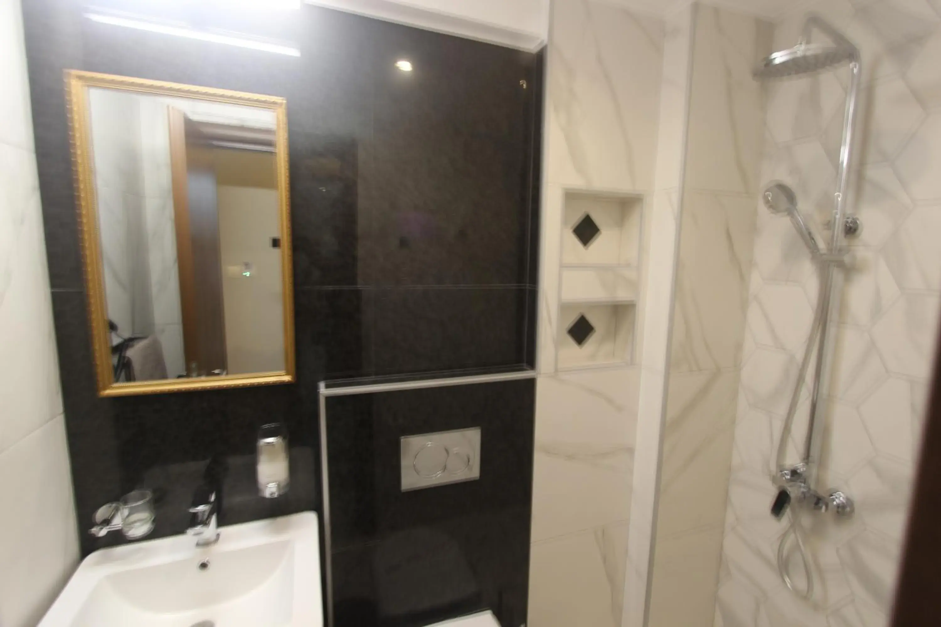 Shower, Bathroom in Hotel Mallas