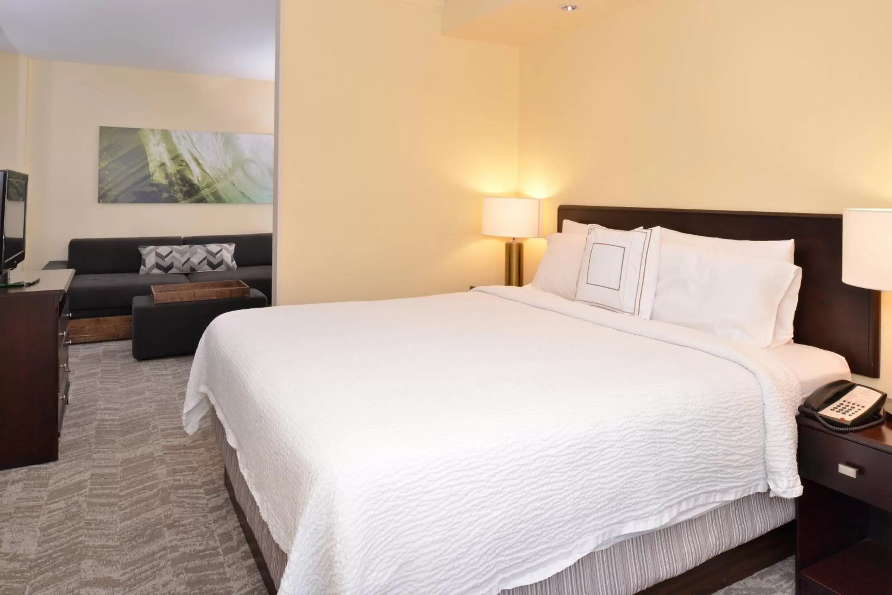 Bedroom, Bed in SpringHill Suites by Marriott Corona Riverside