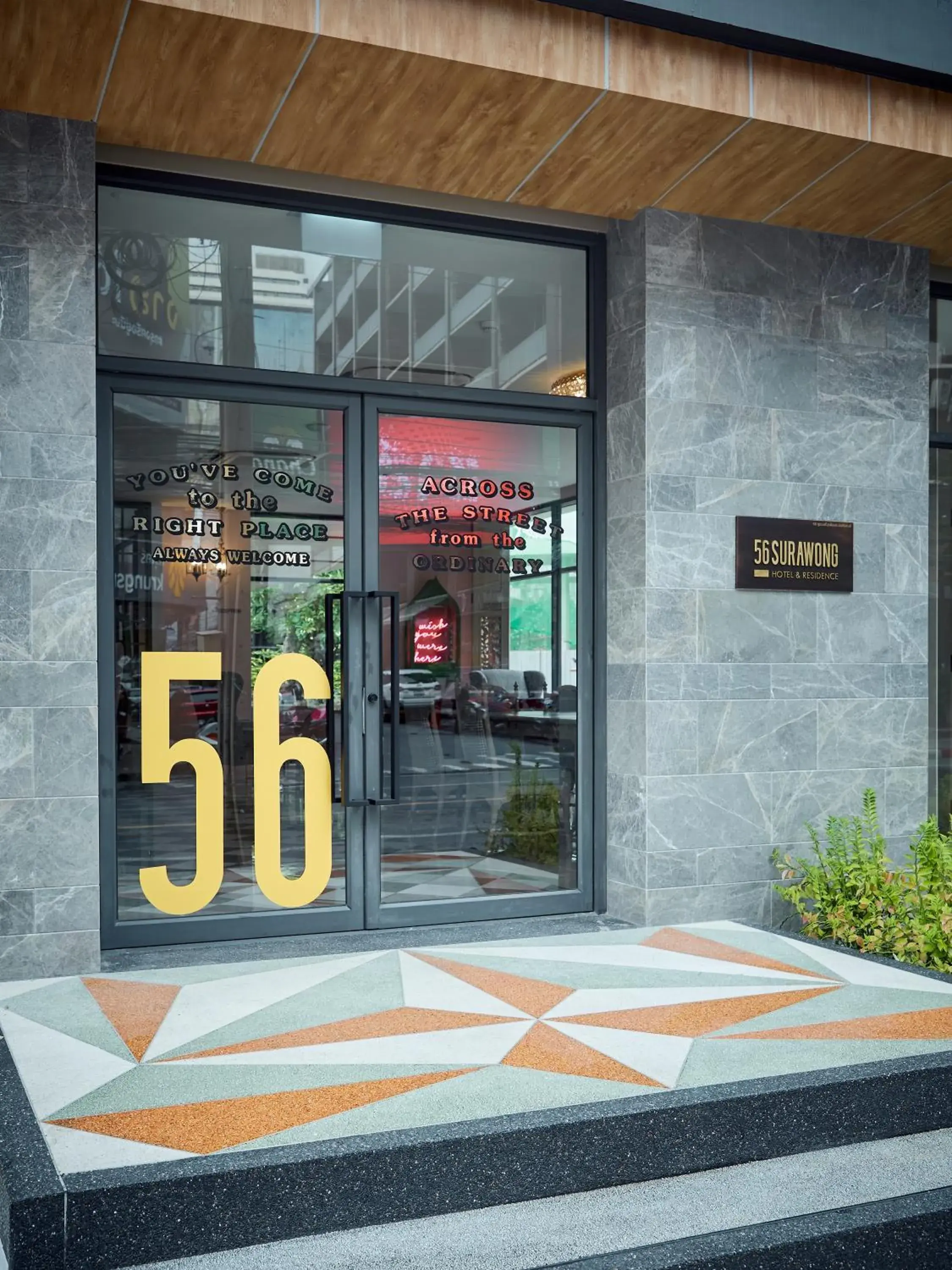Facade/entrance in 56 Surawong Hotel Bangkok