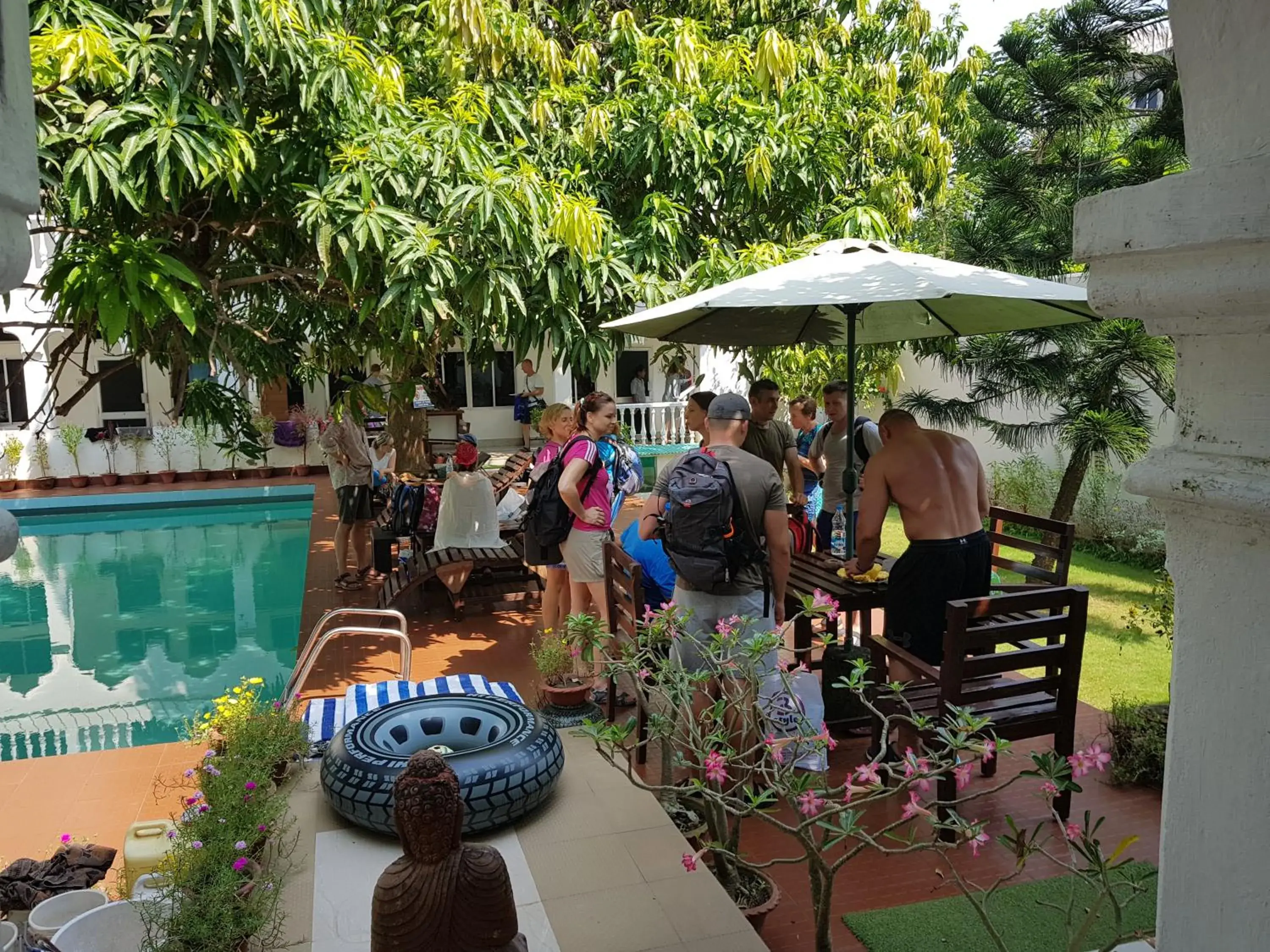 Pool view in Gandhara Hotel