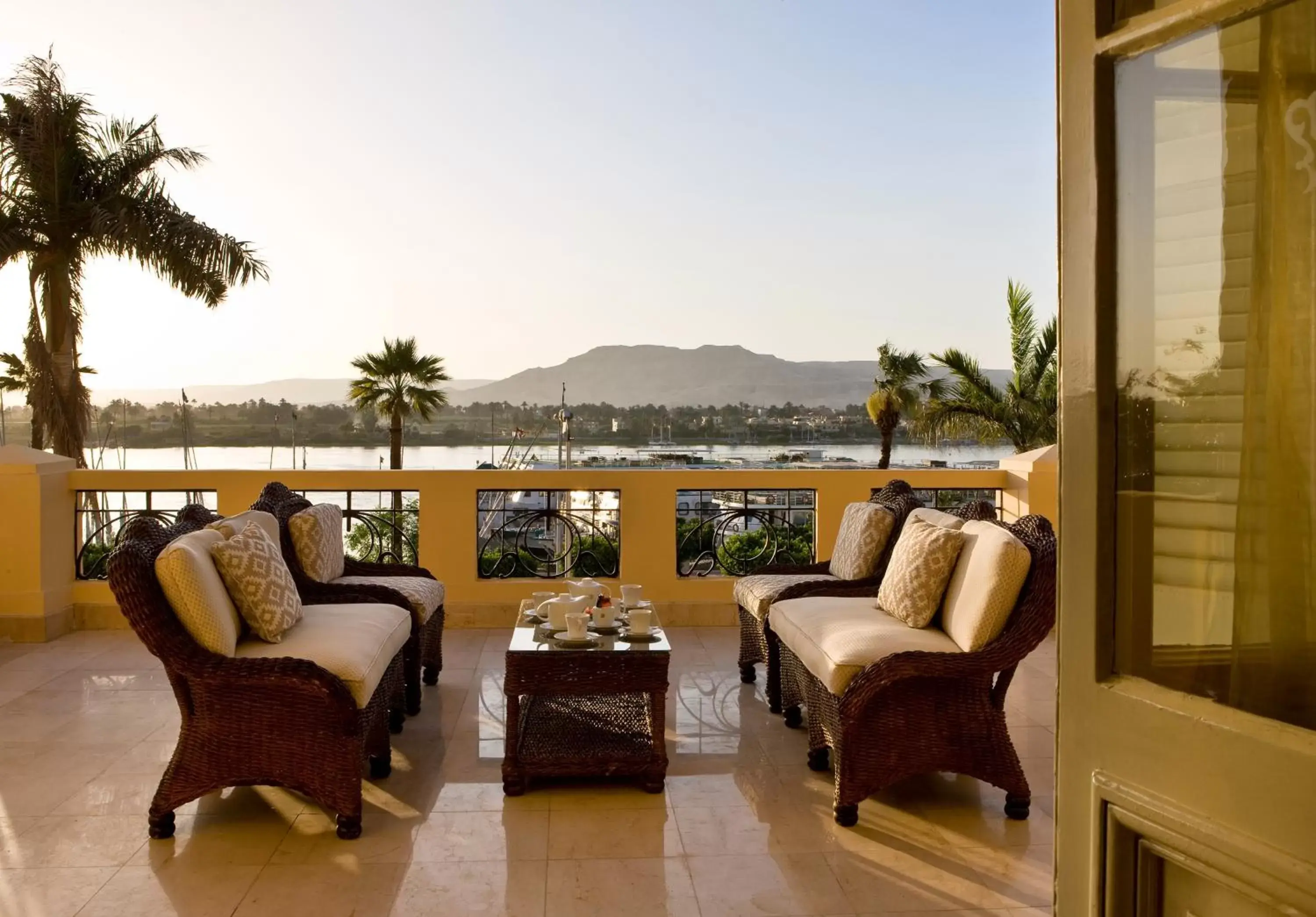 View (from property/room), Balcony/Terrace in Sofitel Winter Palace Luxor