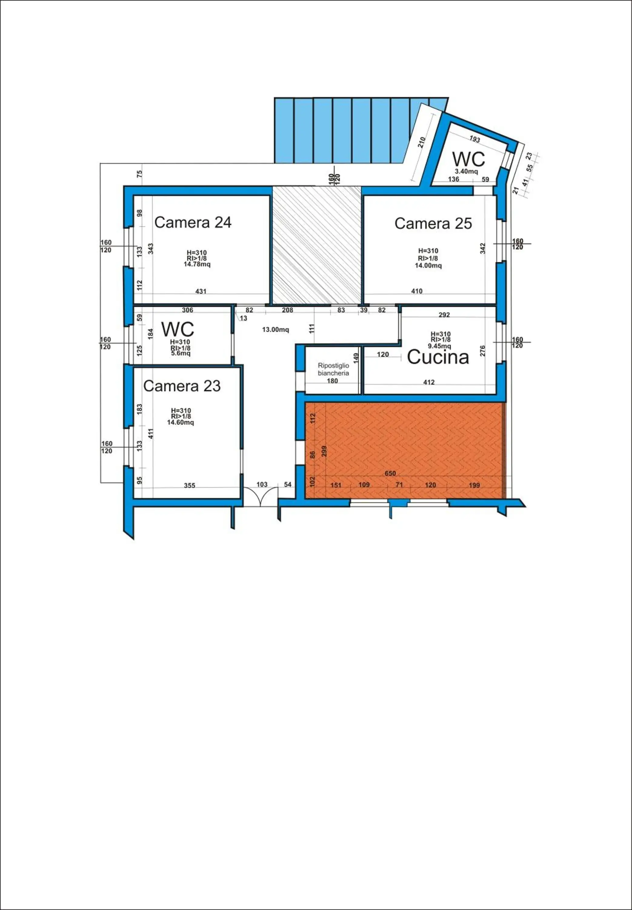 Other, Floor Plan in Residence Casprini da Omero