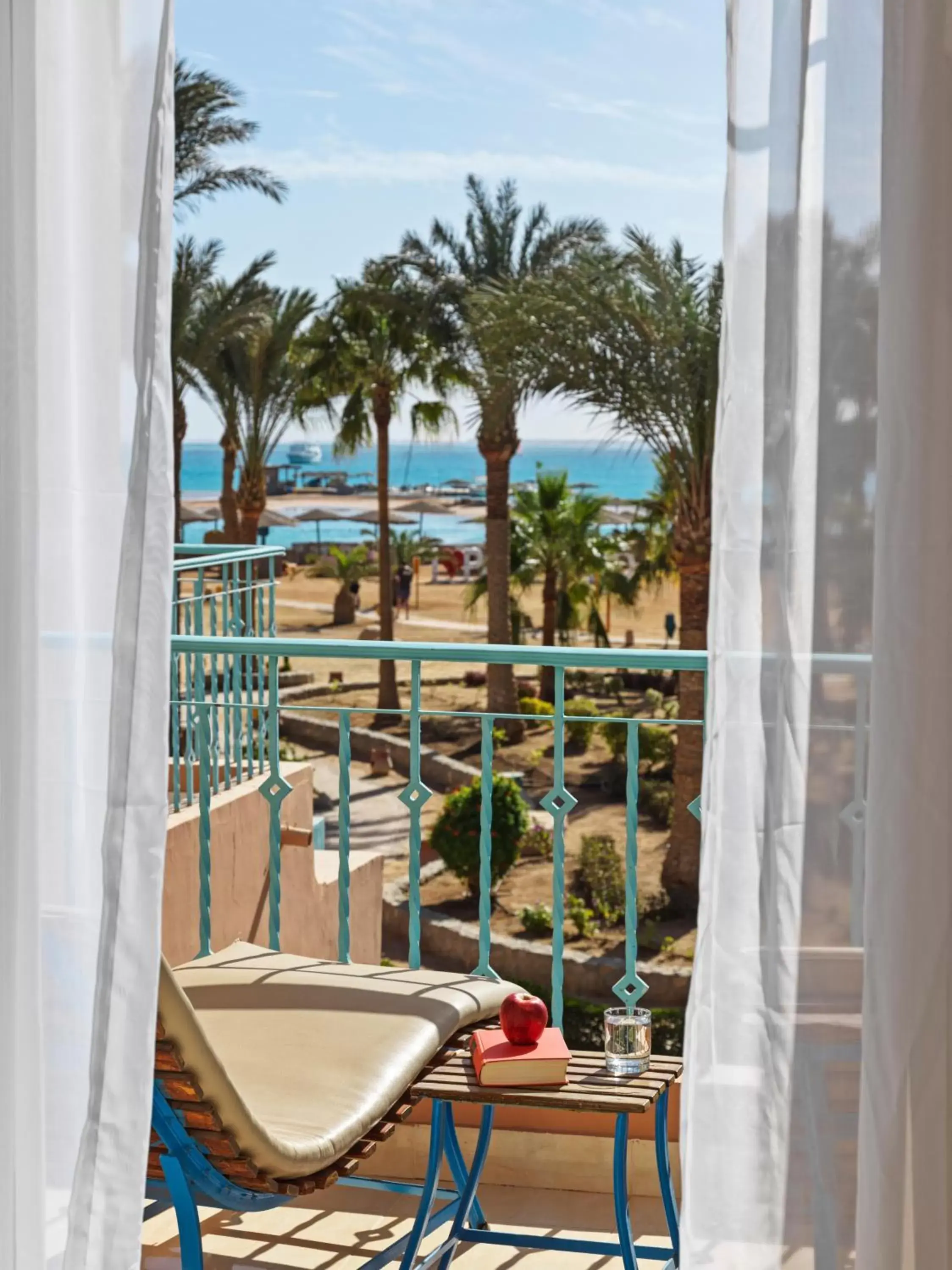 View (from property/room), Balcony/Terrace in Club Paradisio El Gouna Red Sea