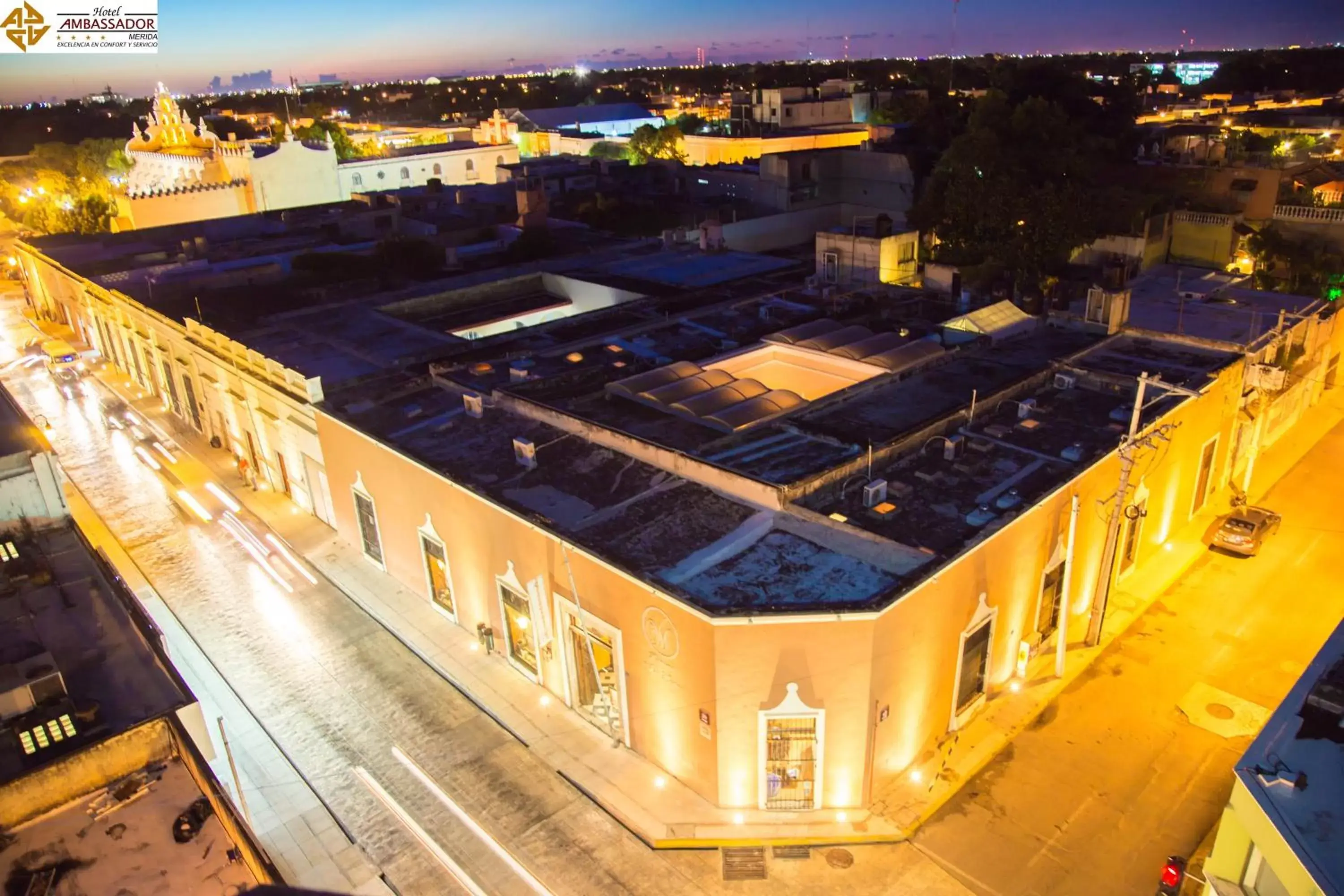 City view, Bird's-eye View in Hotel Ambassador Mérida