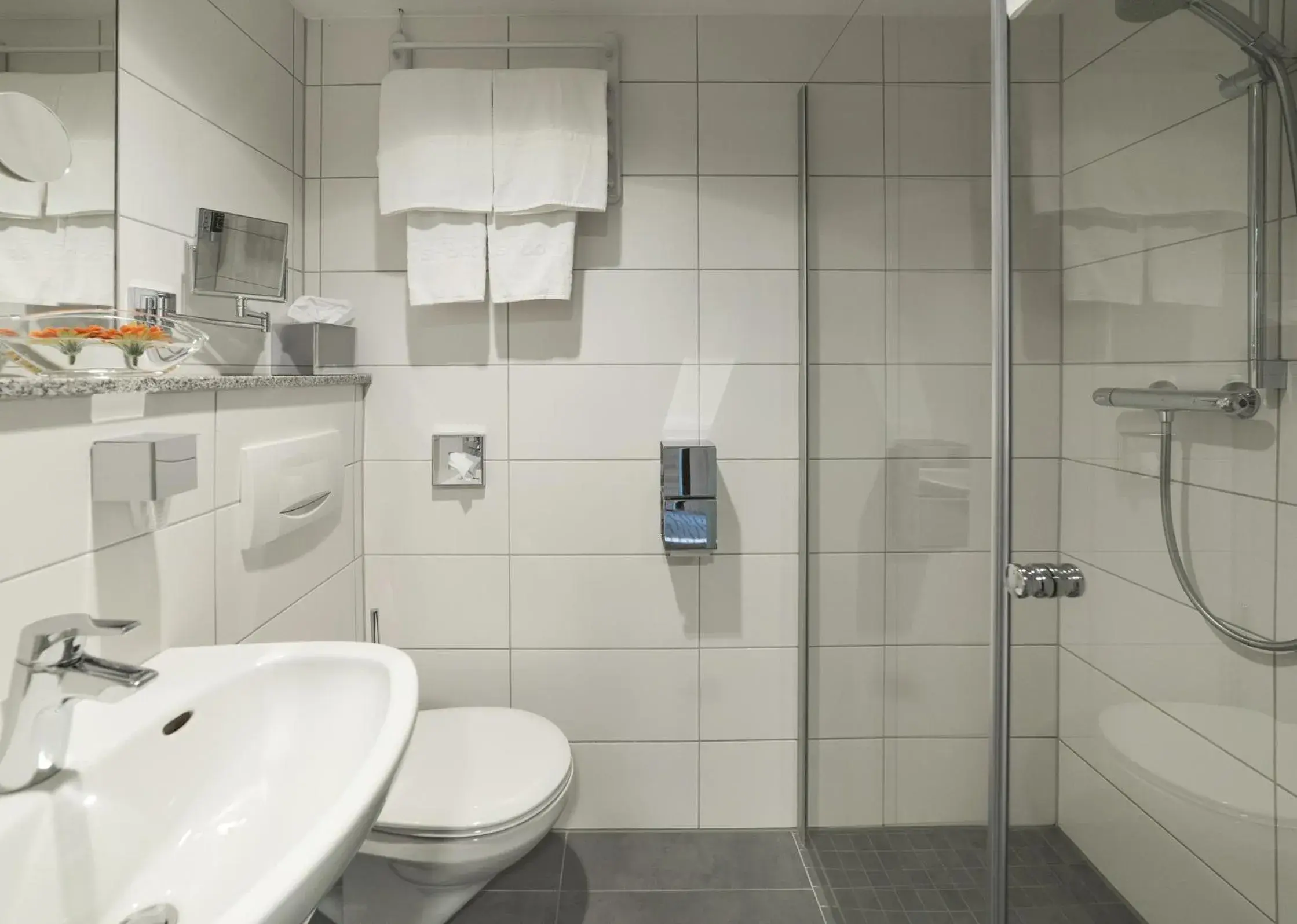 Shower, Bathroom in Hotel Gustav-Stresemann-Institut