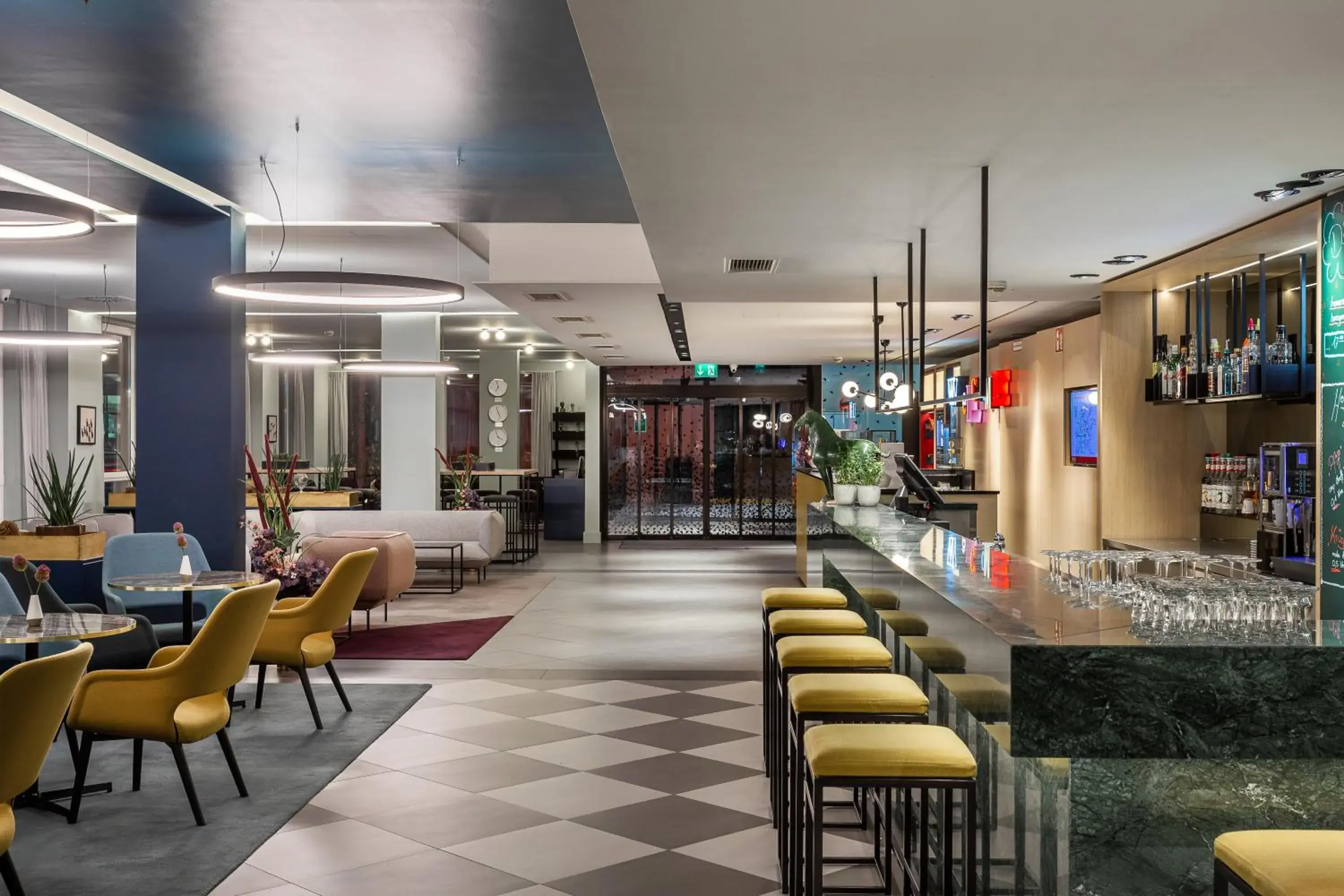 Lobby or reception, Lounge/Bar in acom-Hotel Vienna