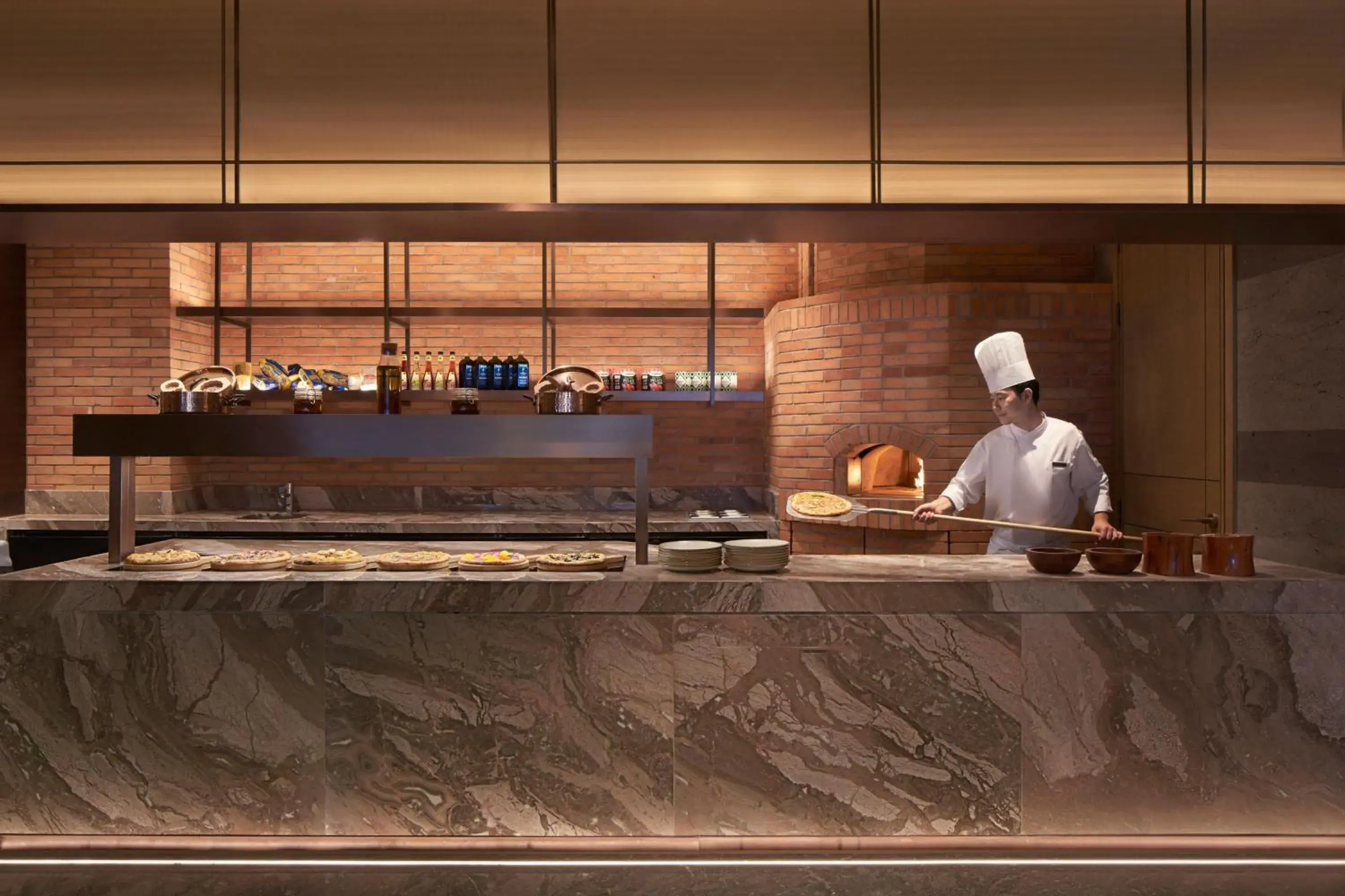 Kitchen or kitchenette in Tianjin Marriott Hotel National Convention and Exhibition Center