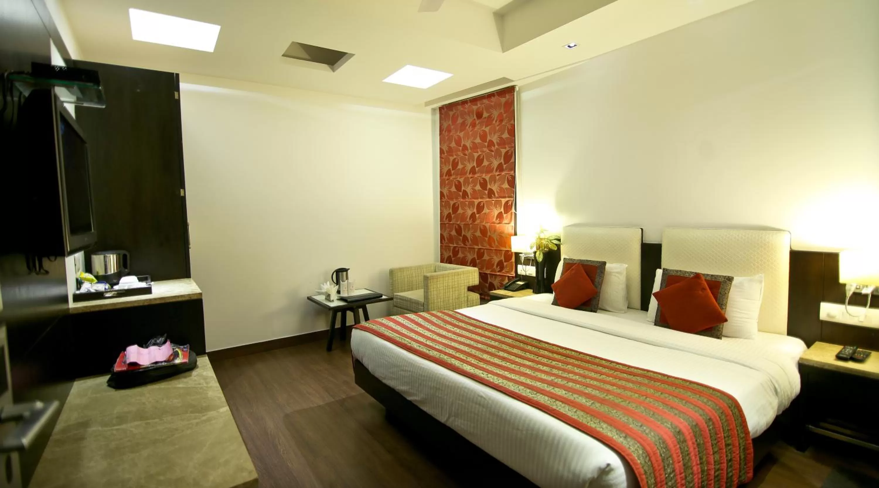 Bedroom, Bed in Hotel The Prime Balaji Deluxe, City Centre, With Free Airport Pickup