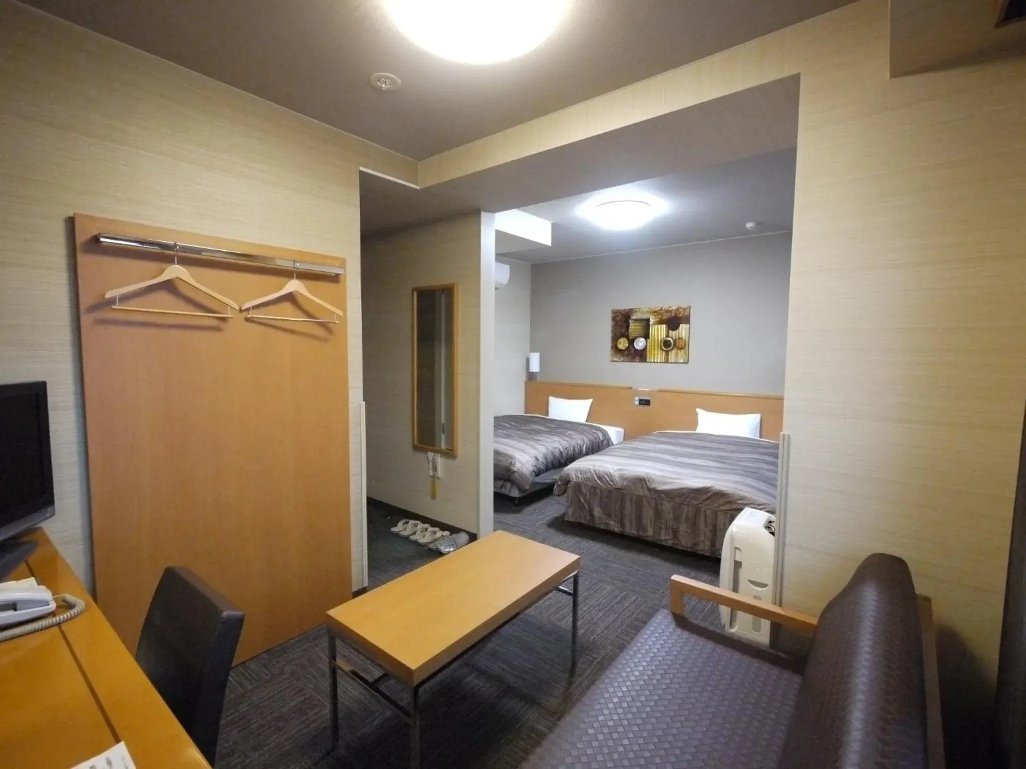 Bed in Hotel Route Inn Kakegawa Inter