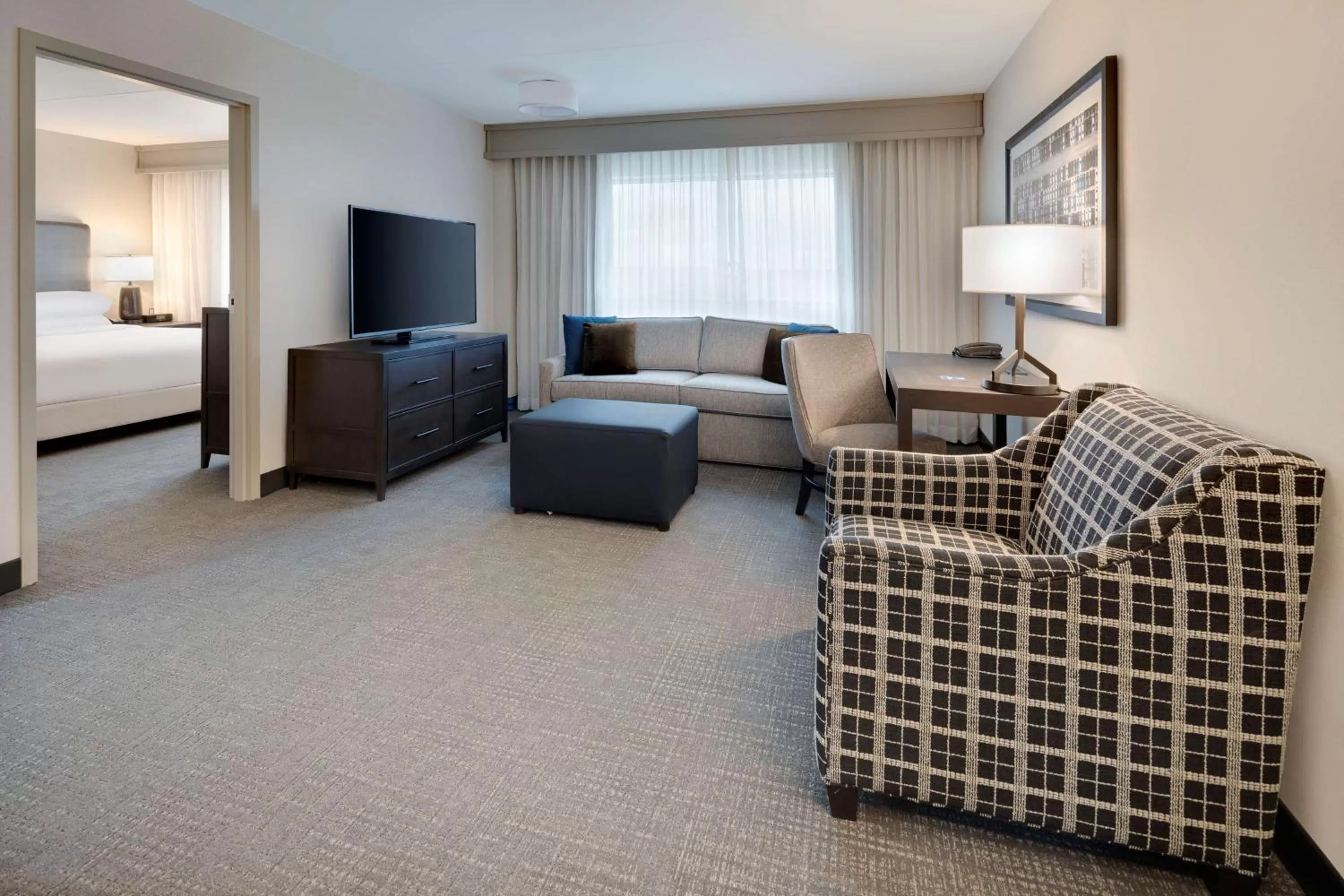 King Suite - Disability Access with Roll-in Shower in Embassy Suites by Hilton Detroit Troy Auburn Hills
