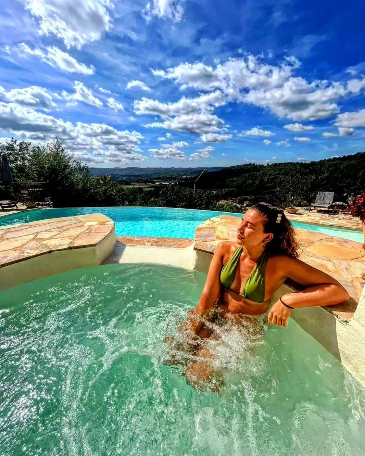 View (from property/room), Swimming Pool in Chambre d'hôtes Cottes