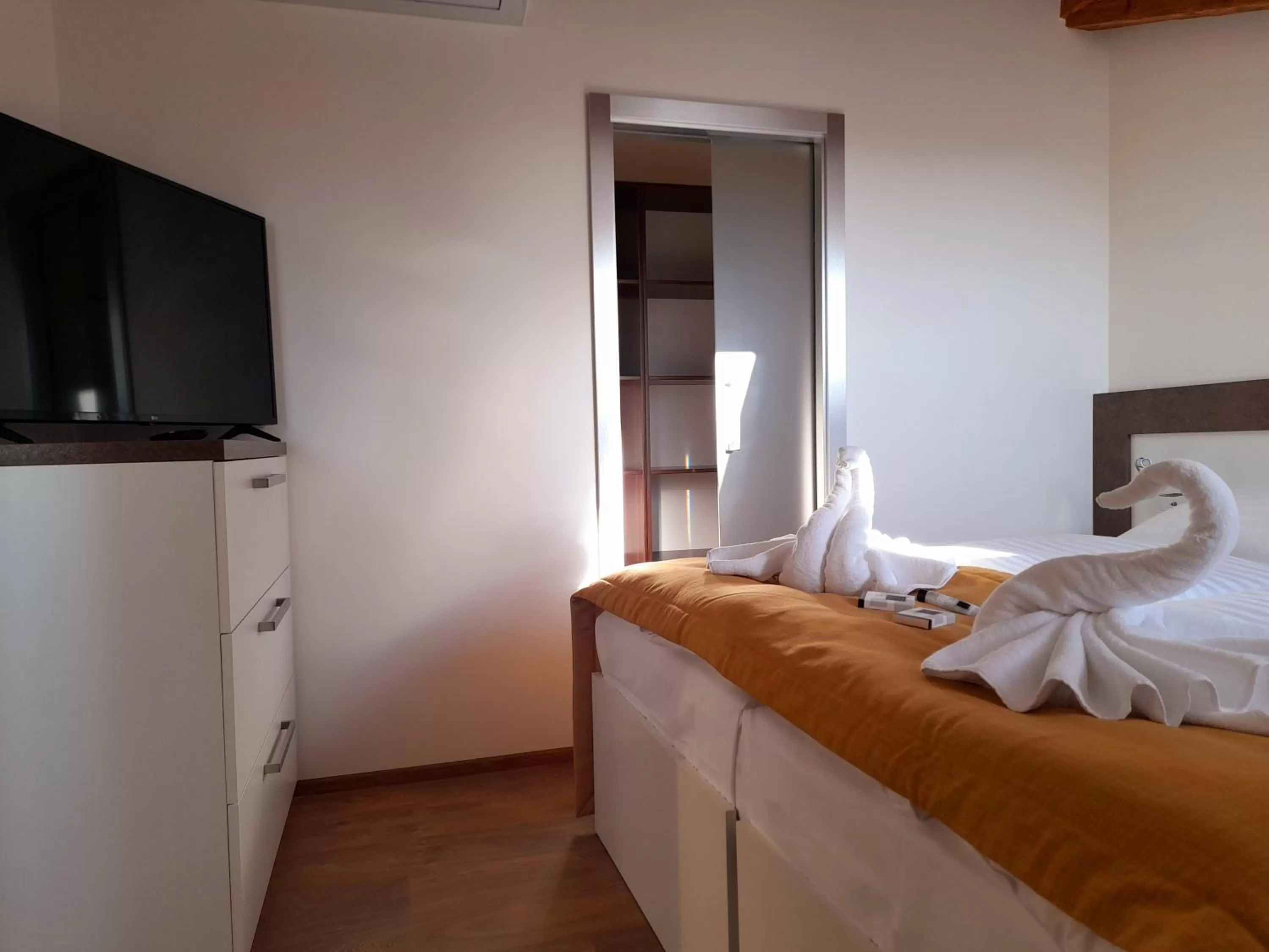 Bedroom, Bed in Residence Mariánská