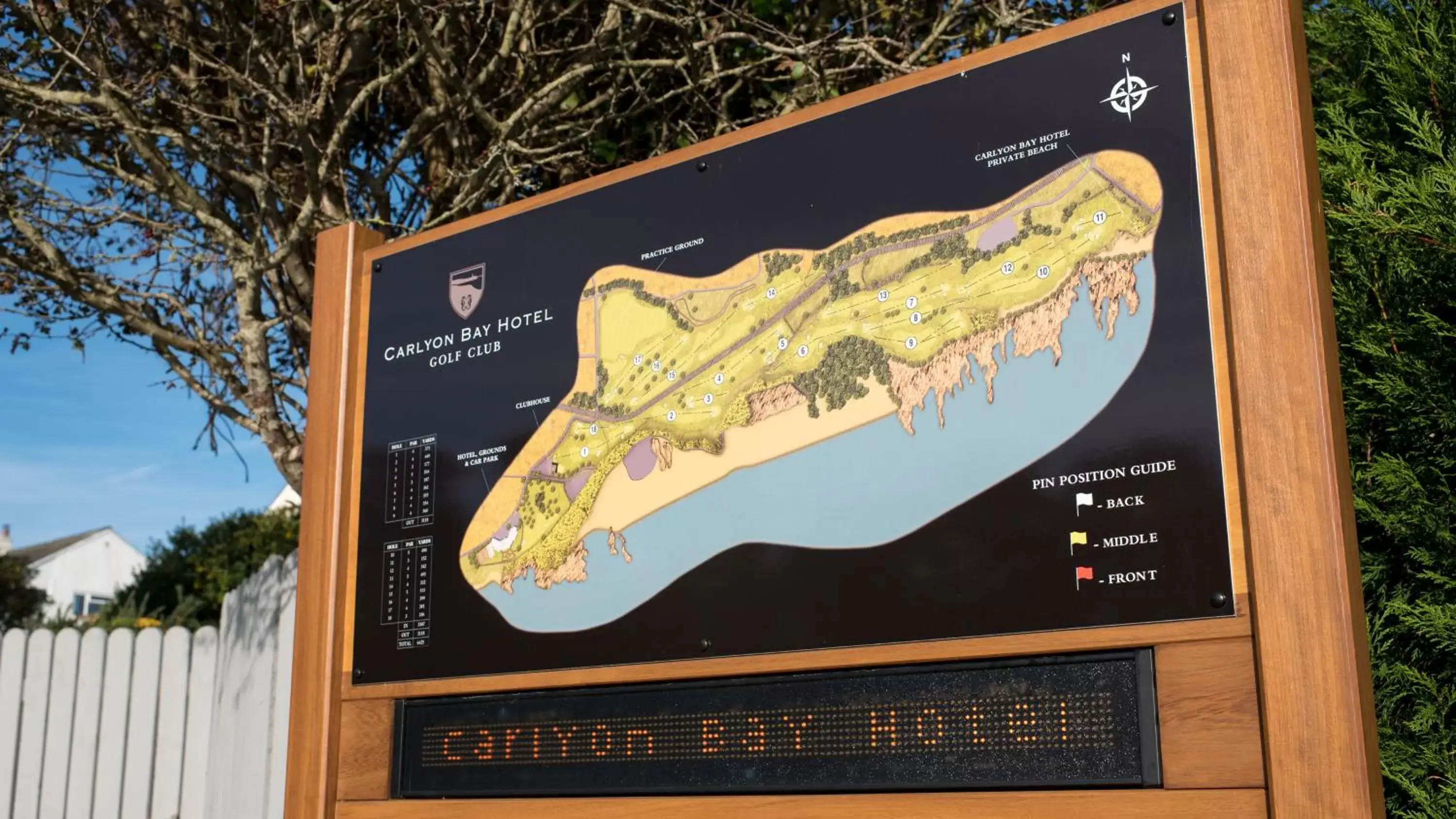 Golfcourse, Property Logo/Sign in The Carlyon Bay Hotel and Spa