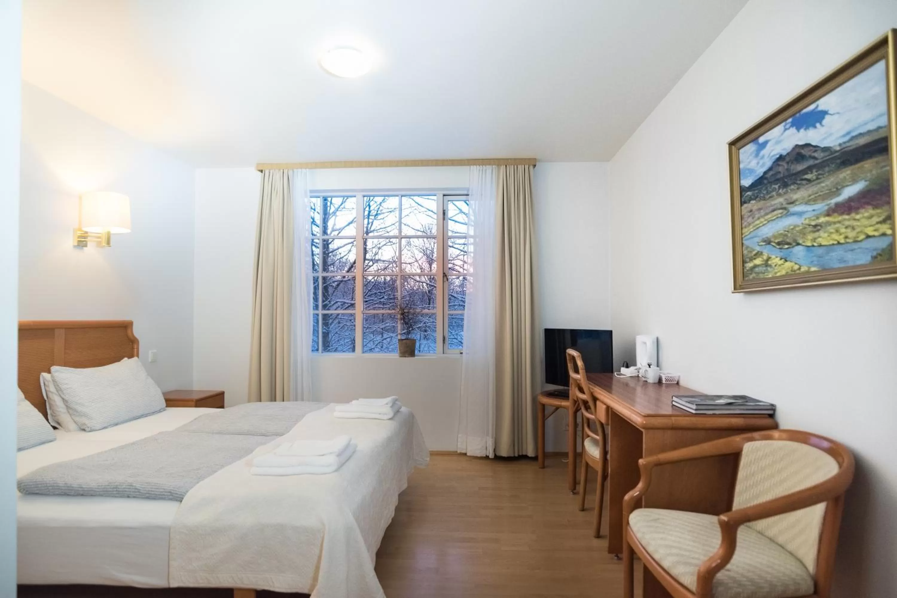 Photo of the whole room, Bed in Hotel Laxnes