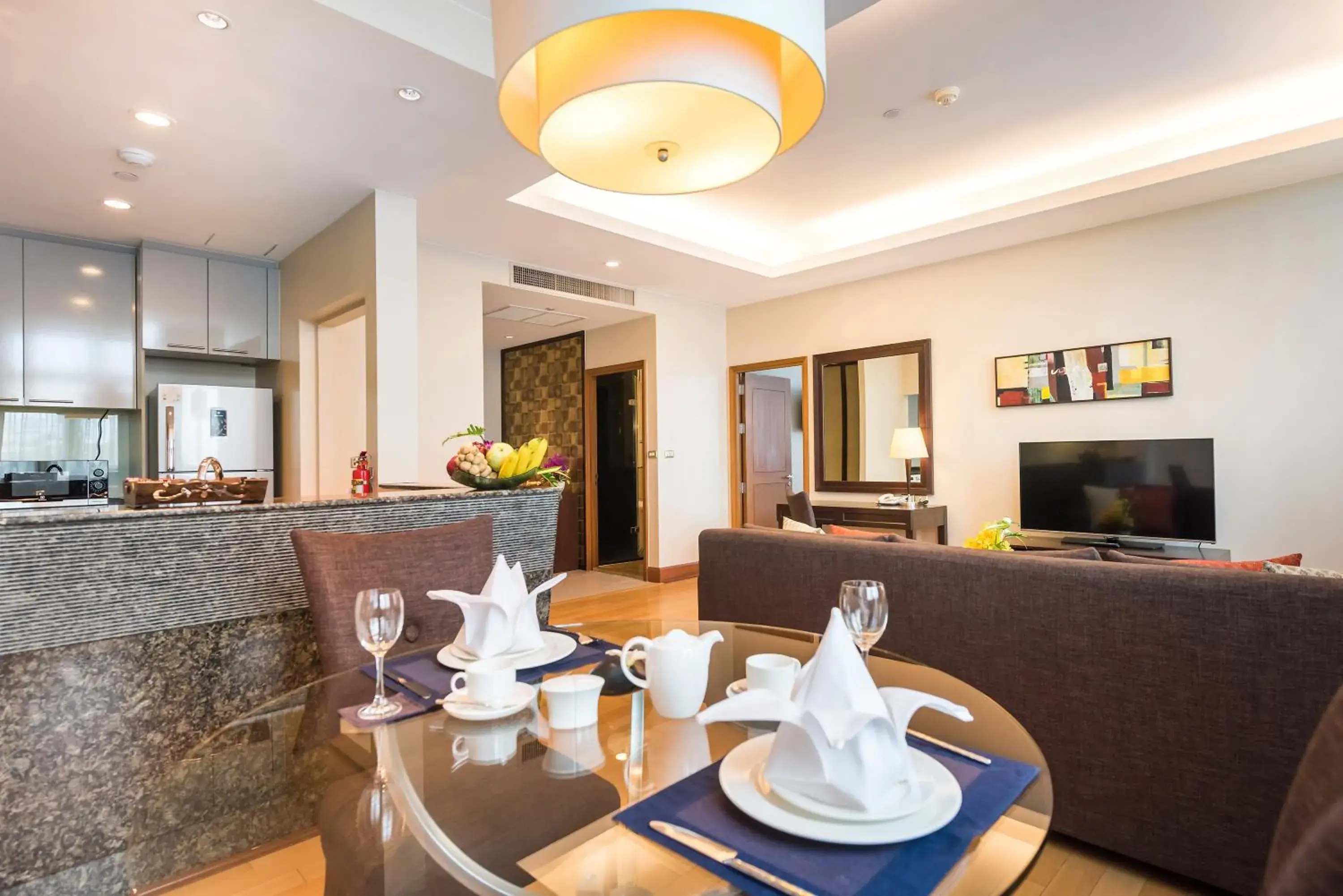 Living room, Restaurant/Places to Eat in Ascott Sathorn Bangkok (SHA Extra Plus)