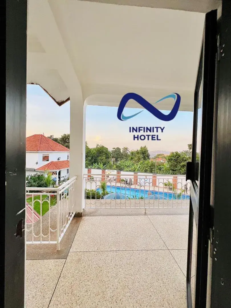Pool view in Infinity Hotel Kampala