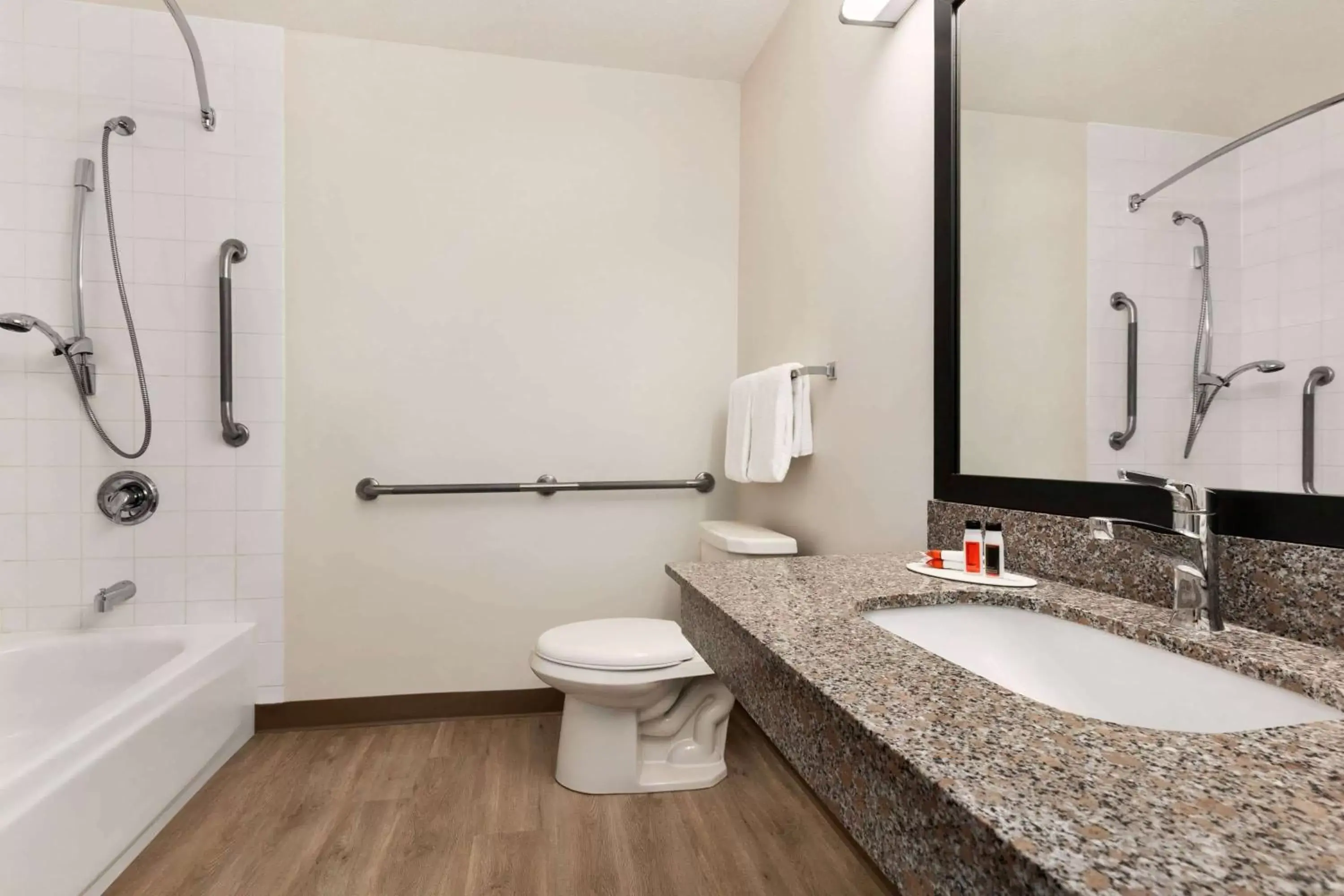 Bathroom in Super 8 by Wyndham Calgary Shawnessy Area