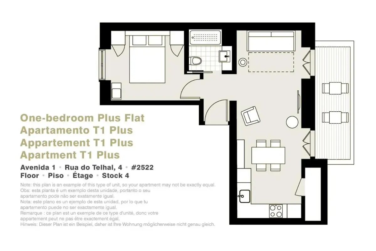 Floor Plan in Lisbon Serviced Apartments - Avenida