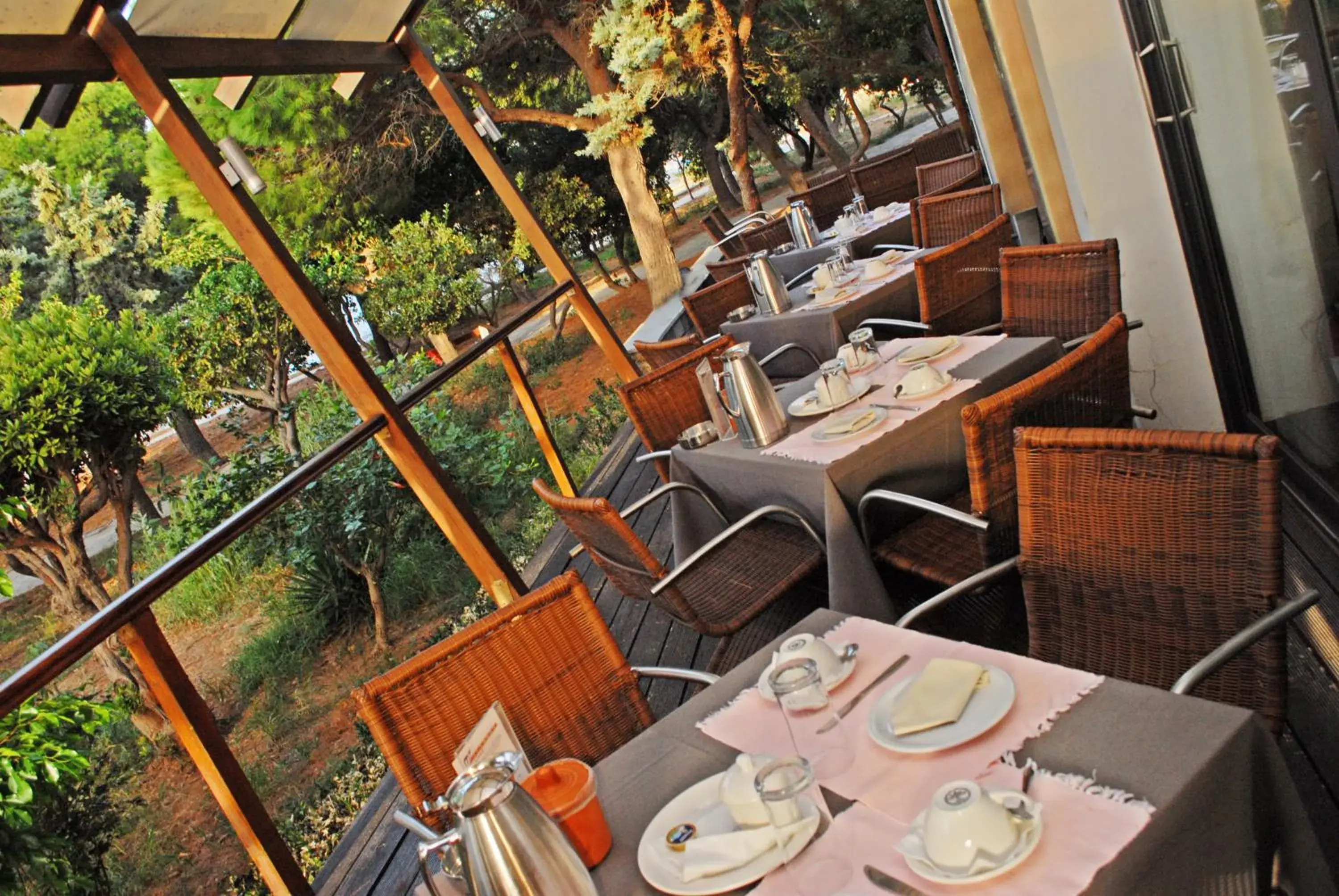 Balcony/Terrace, Restaurant/Places to Eat in Karystion Hotel