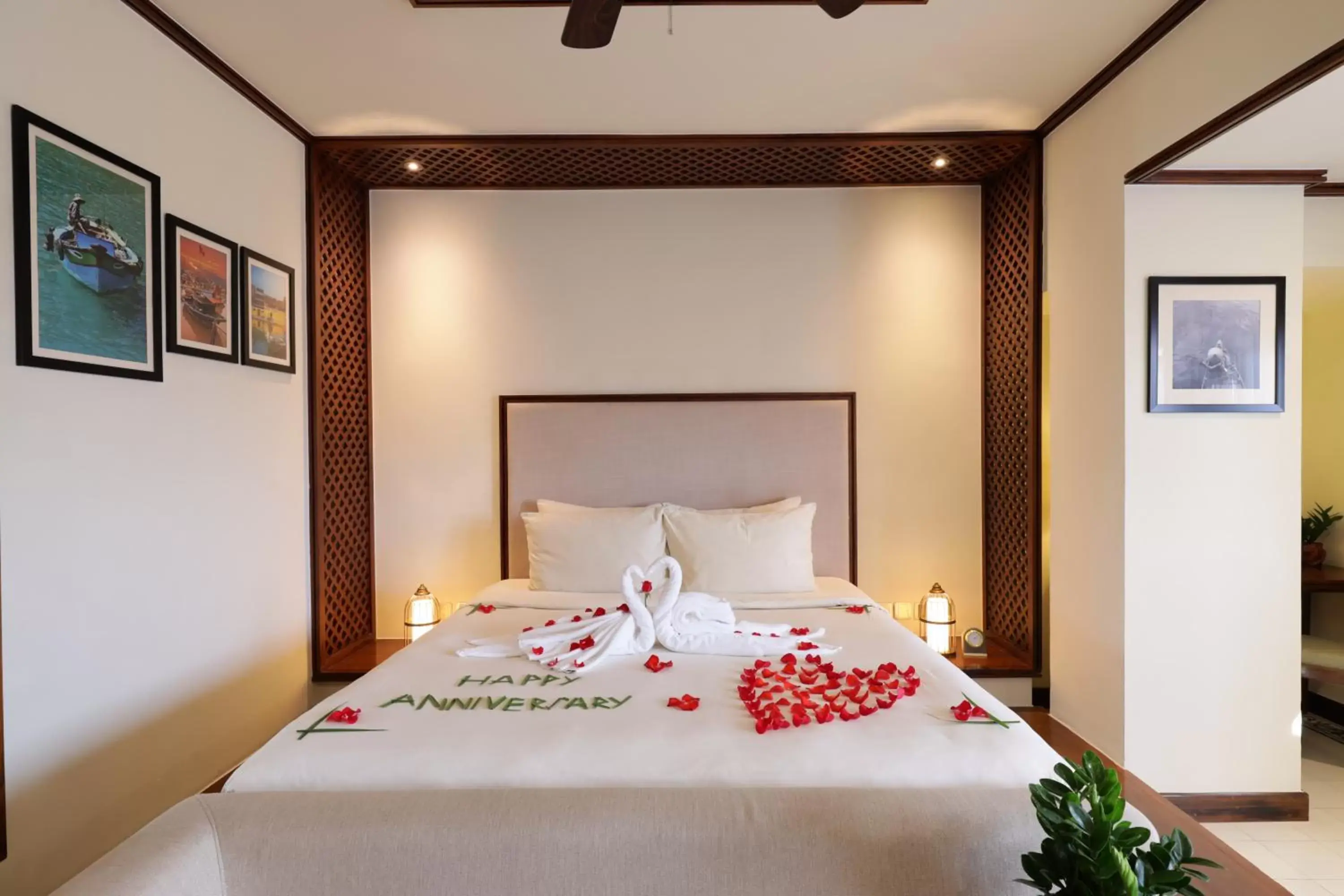 Decorative detail, Bed in Almanity Hoi An Resort & Spa