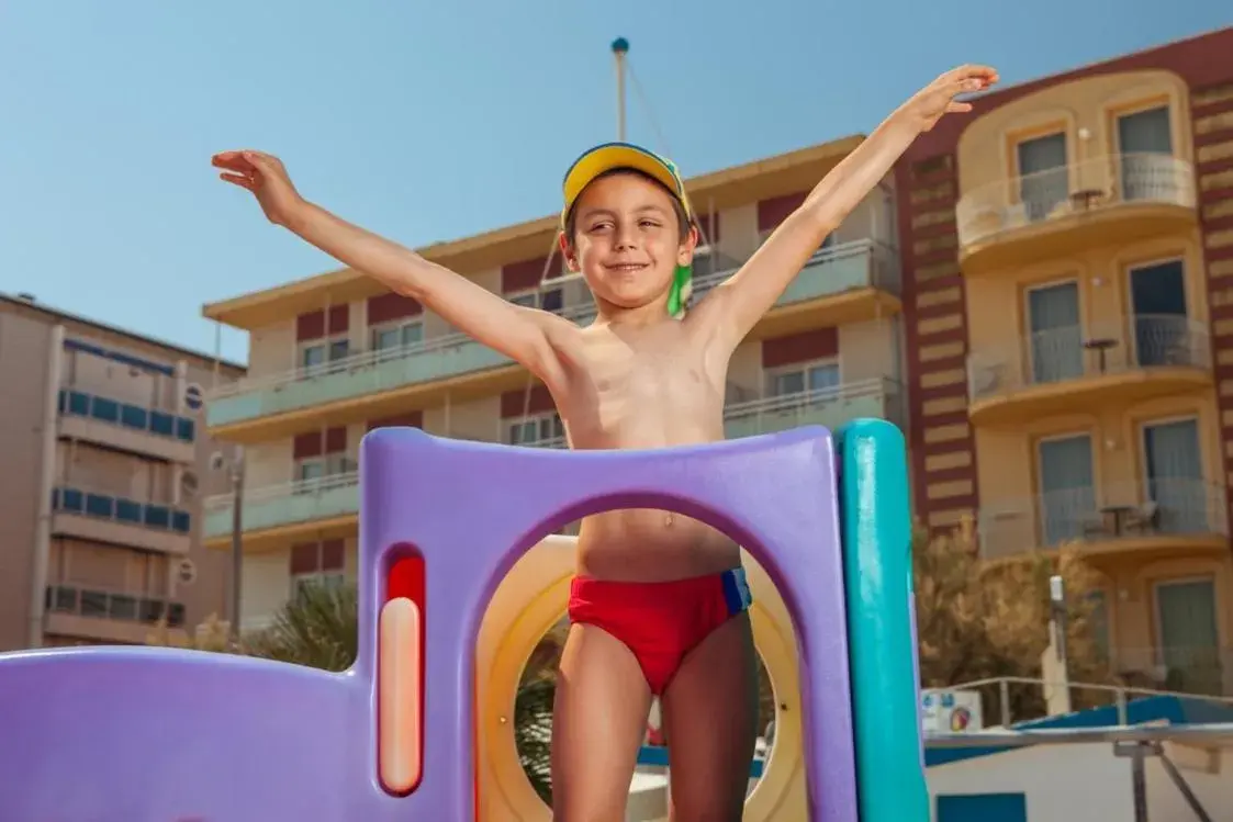 Beach, Children in Hotel Resort Marinella