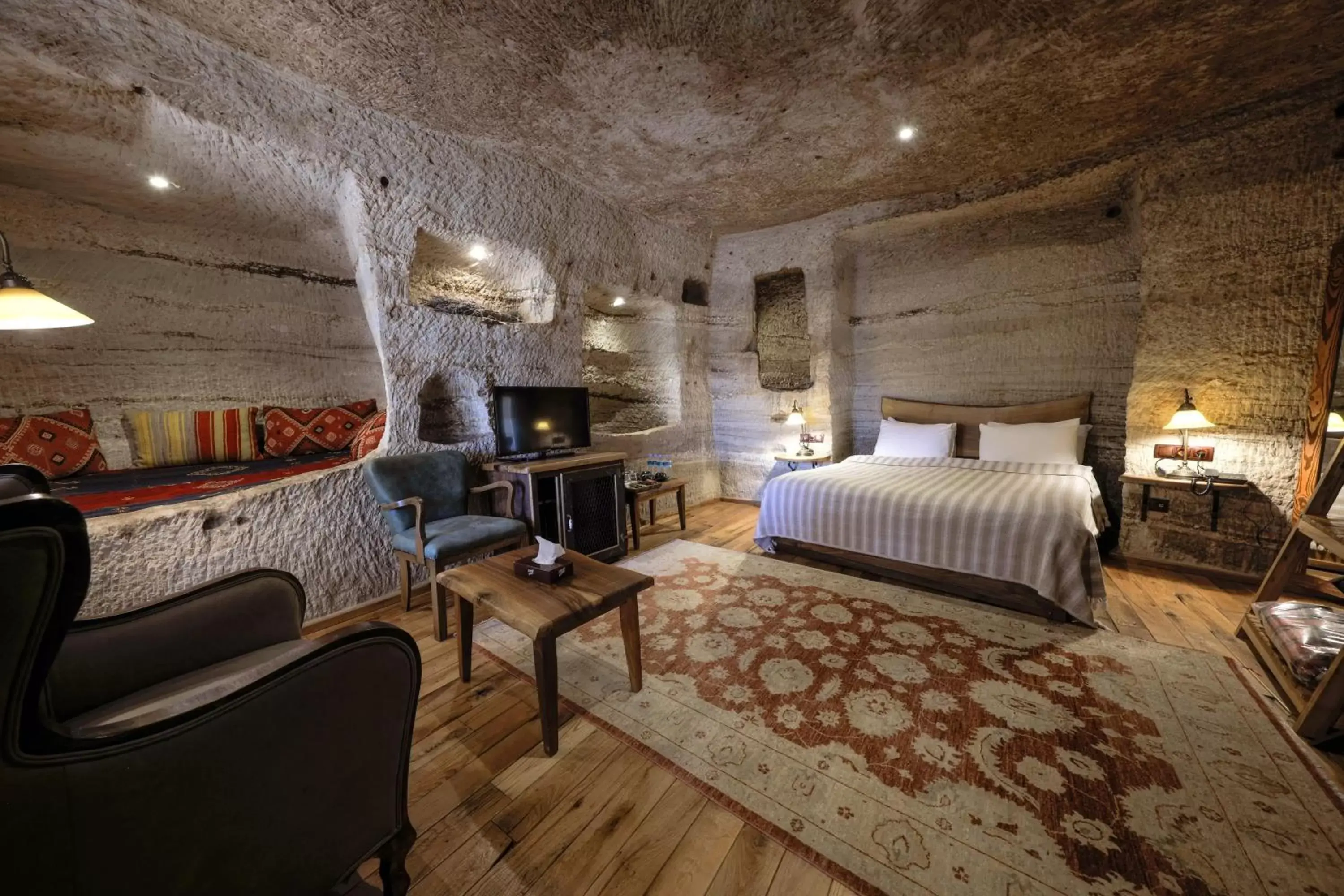 Bed in Kelebek Special Cave Hotel & Spa