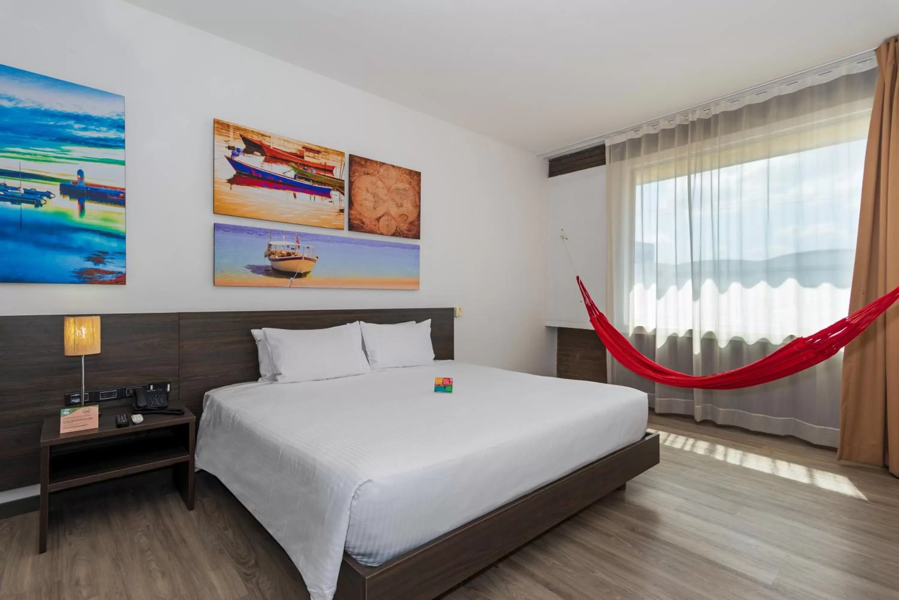 Bed in Pop Art Hotel CLC Mamonal Cartagena